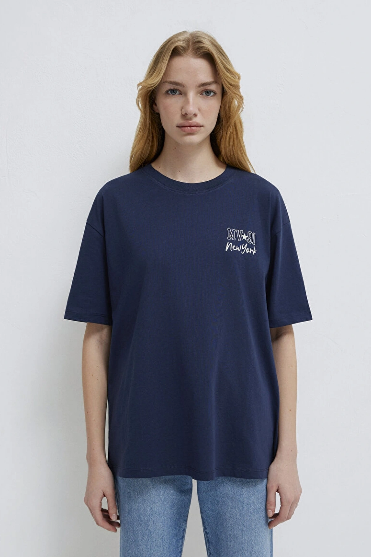 MAVİ KISA KOLLU MODELLİ PENYE Koyu Lacivert