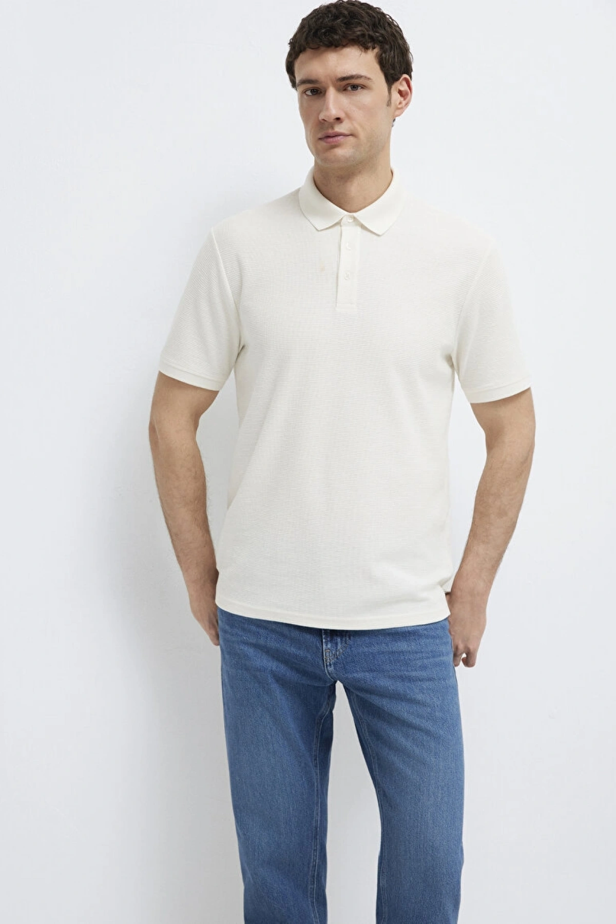 MAVİ POLO TİŞÖRT Kırık Beyaz