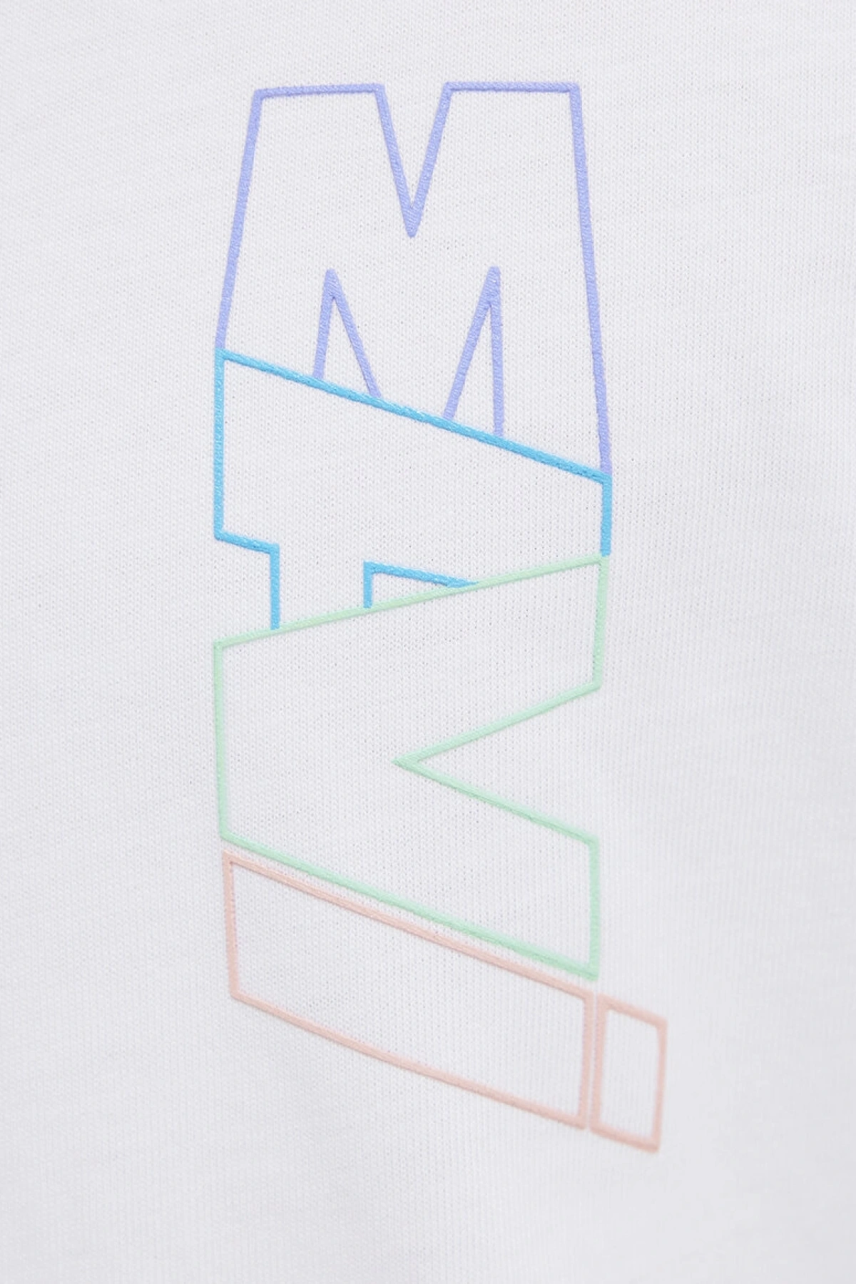 MAVİ BASKILI TİŞÖRT Beyaz