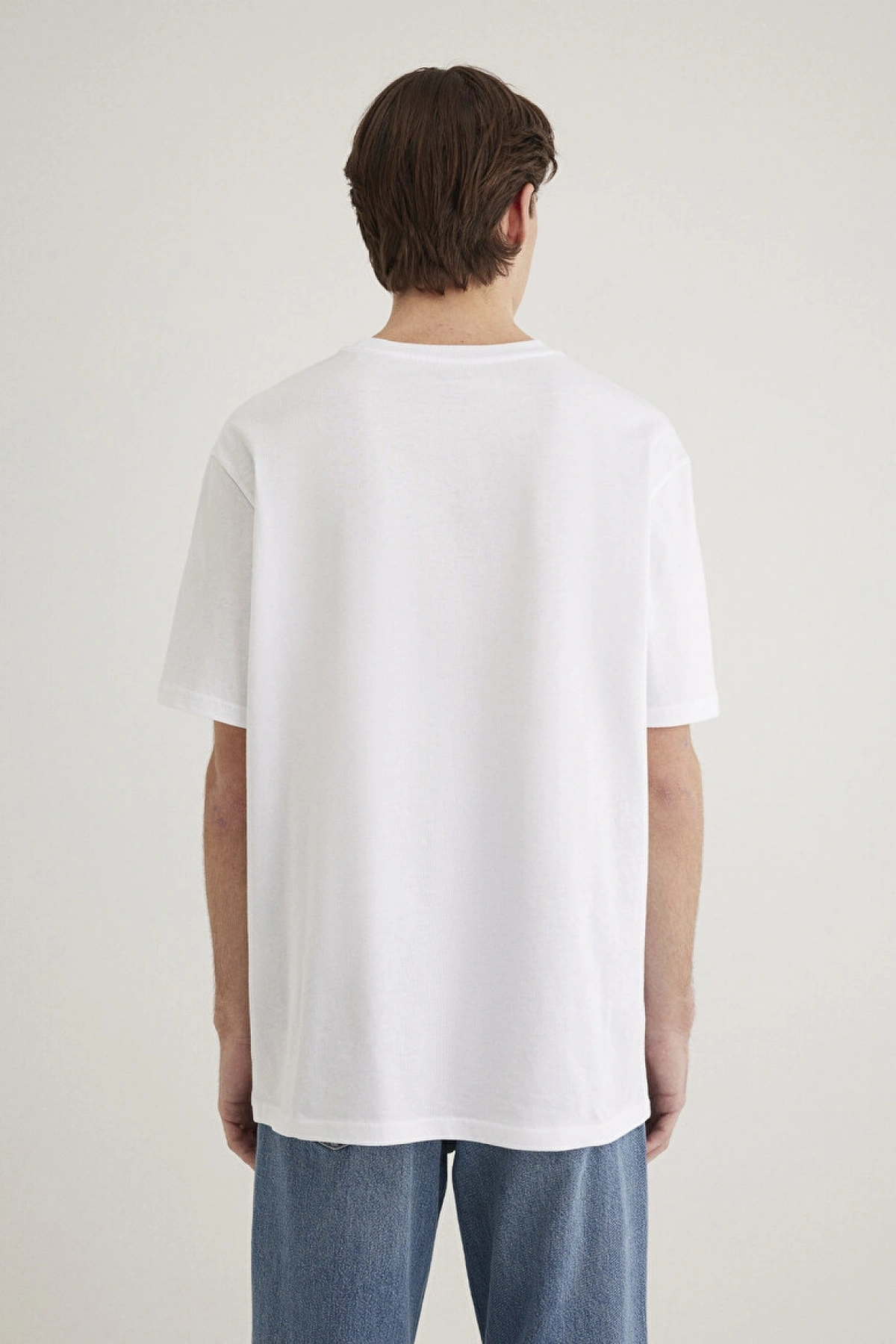 MAVİ BASKILI TİŞÖRT Beyaz