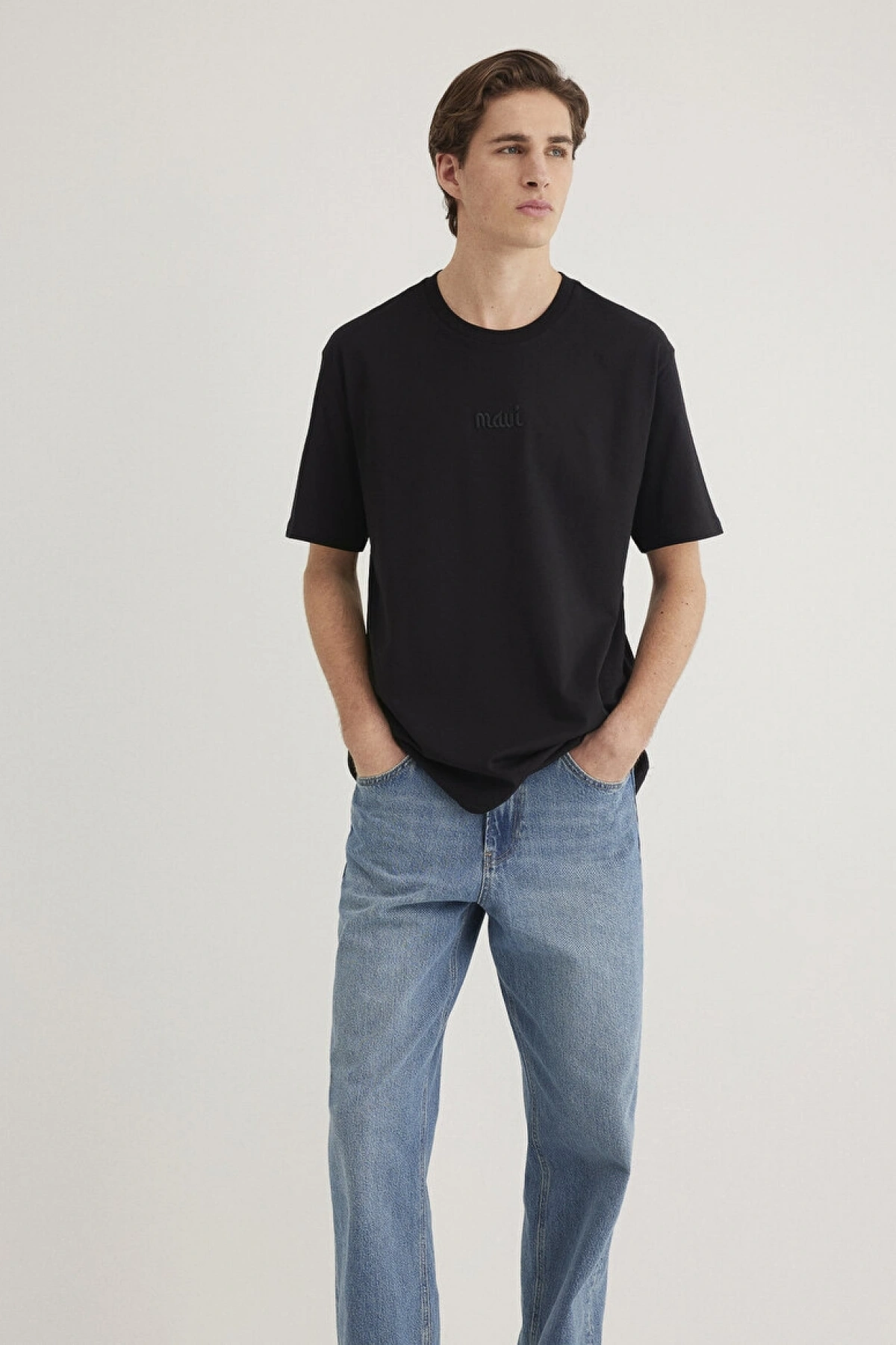 MAVİ BASKILI TİŞÖRT Siyah