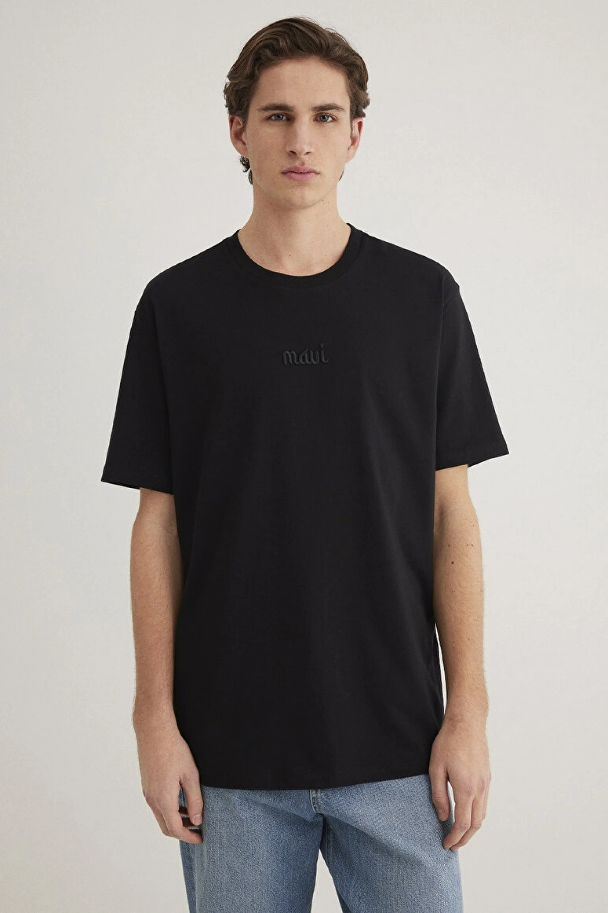 MAVİ BASKILI TİŞÖRT Siyah