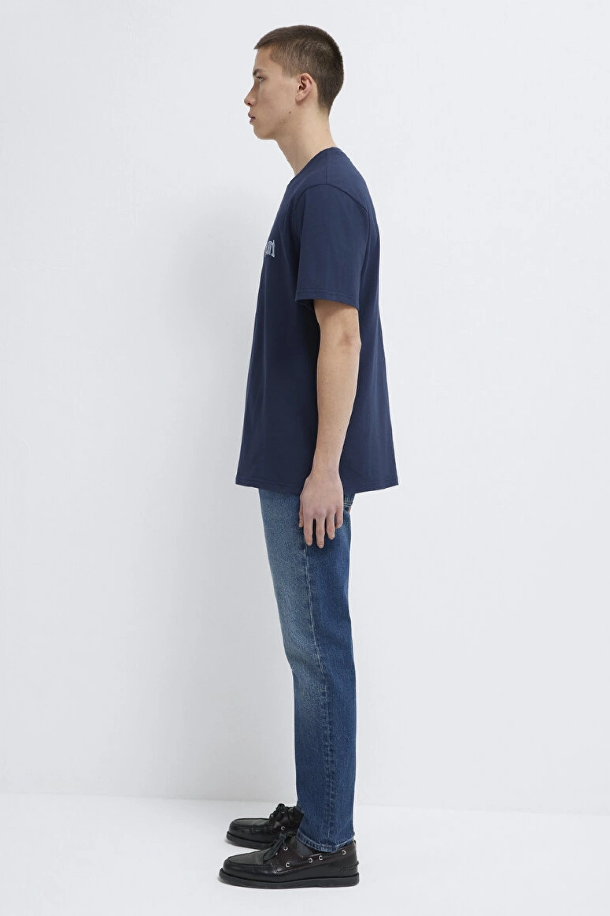Mavi Logo Baskılı Lacivert Tişört