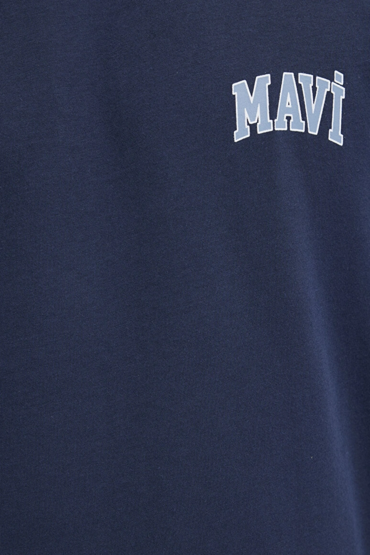 Mavi Logo Baskılı Lacivert Tişört