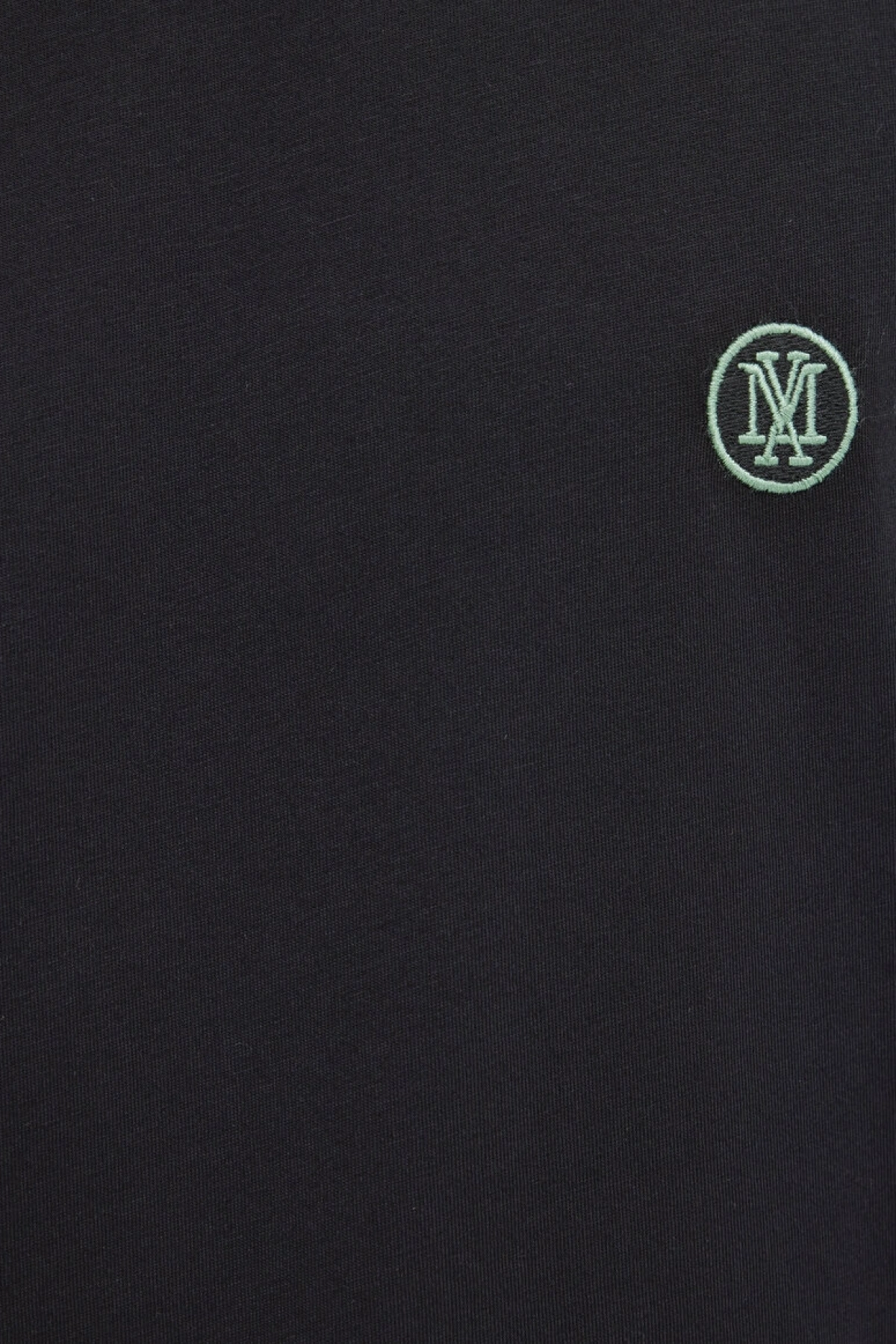 MAVİ LOGO NAKIŞLI TİŞÖRT Siyah