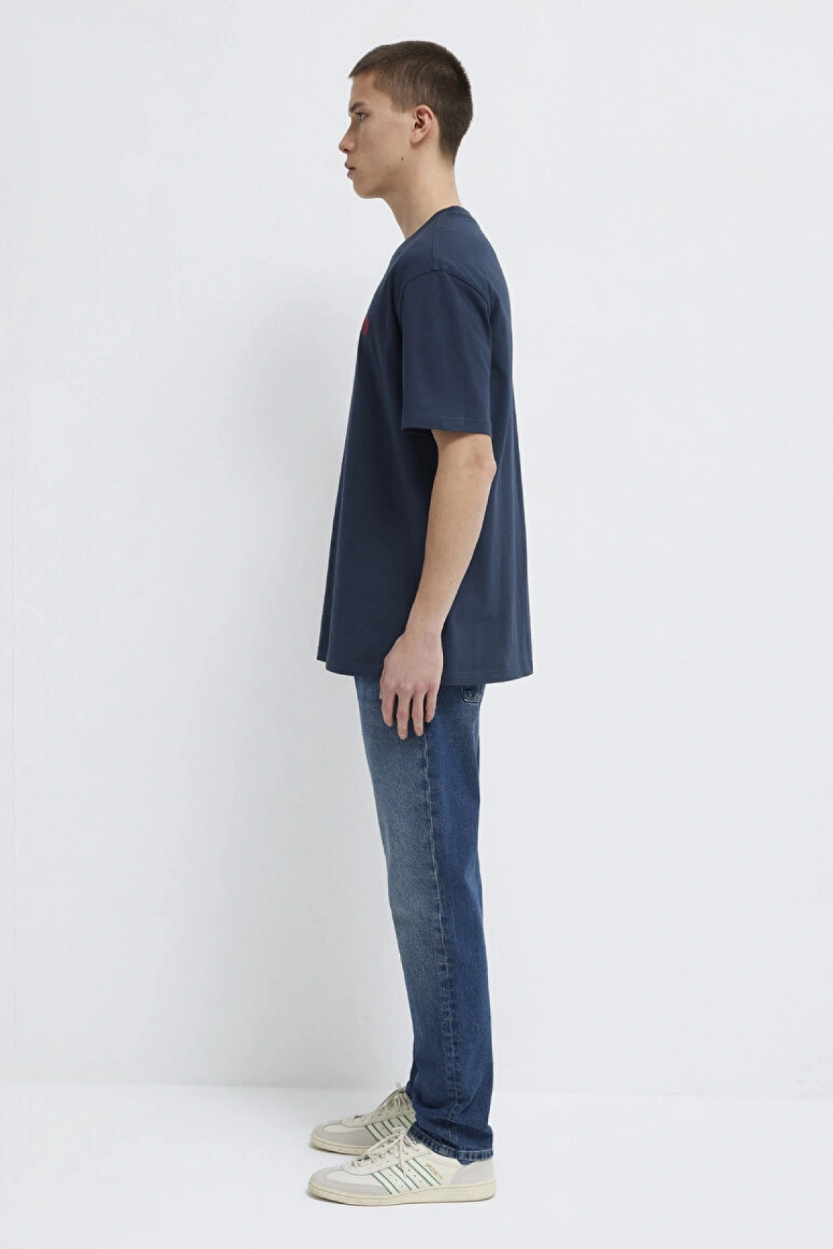 MAVİ LOGO NAKIŞLI TİŞÖRT Gece Lacivert