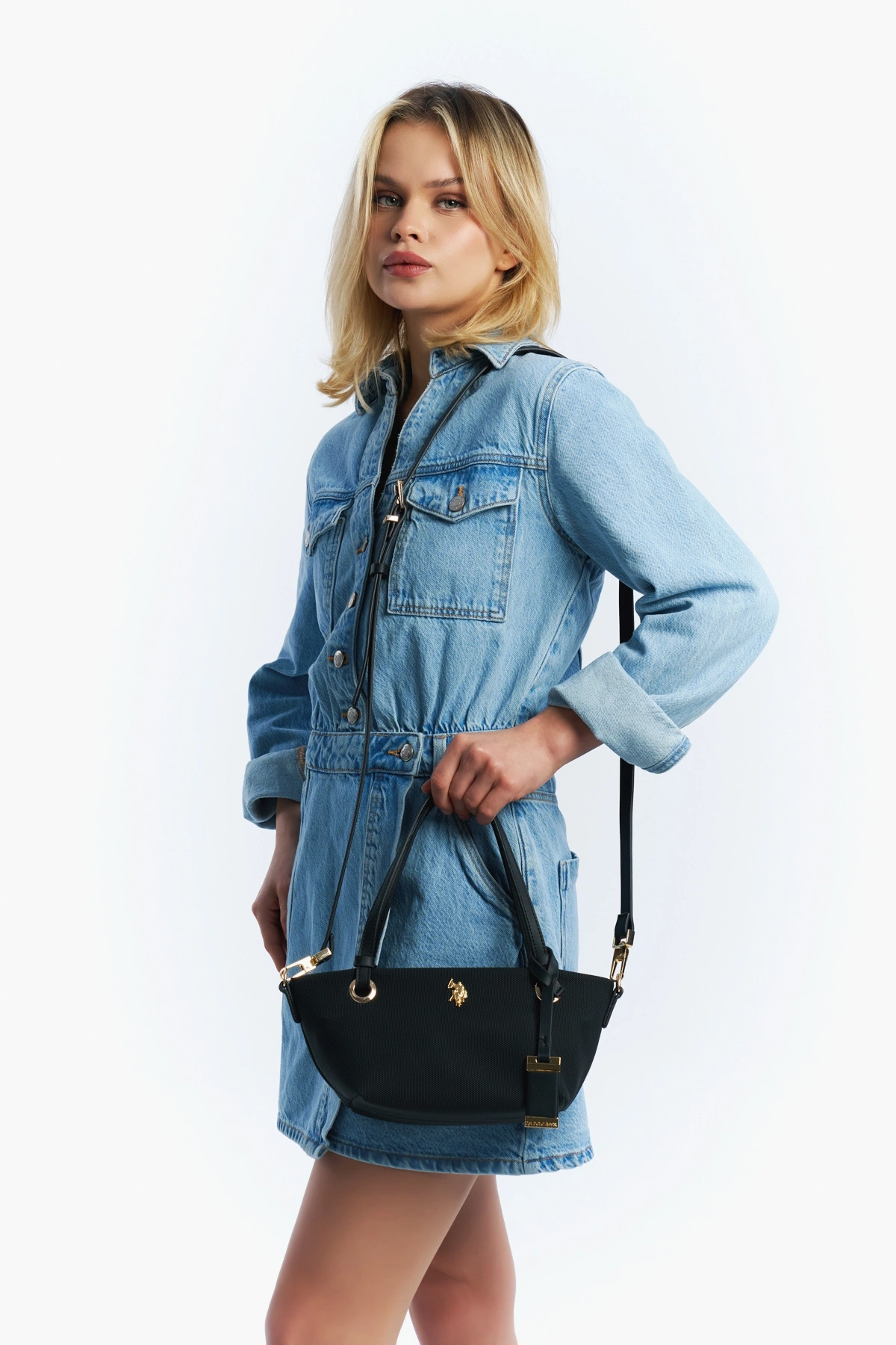 U.S. Polo Assn. Sıyah Kadın Omuz Çantası