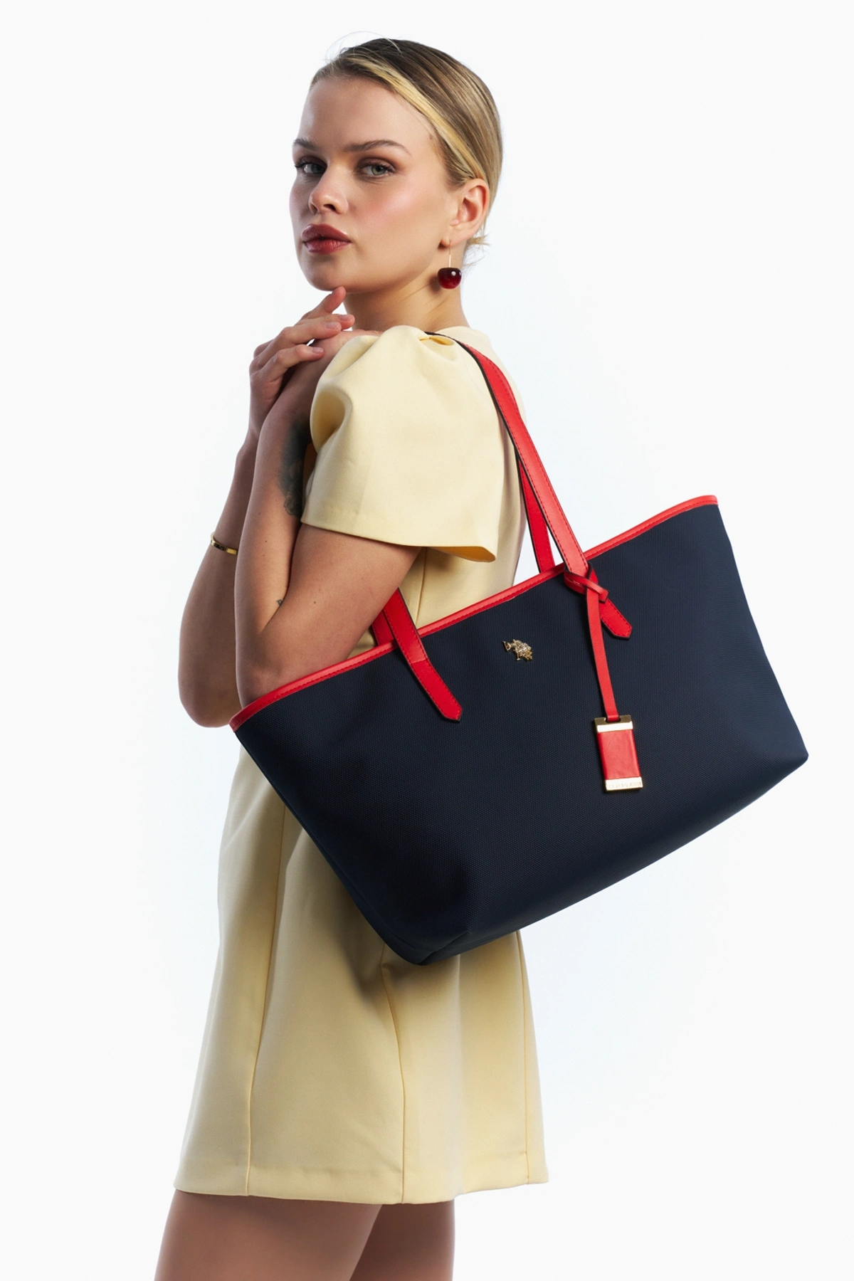 U.S. Polo Assn. Lacıvert-A.Kırmızı Kadın Omuz Çantası