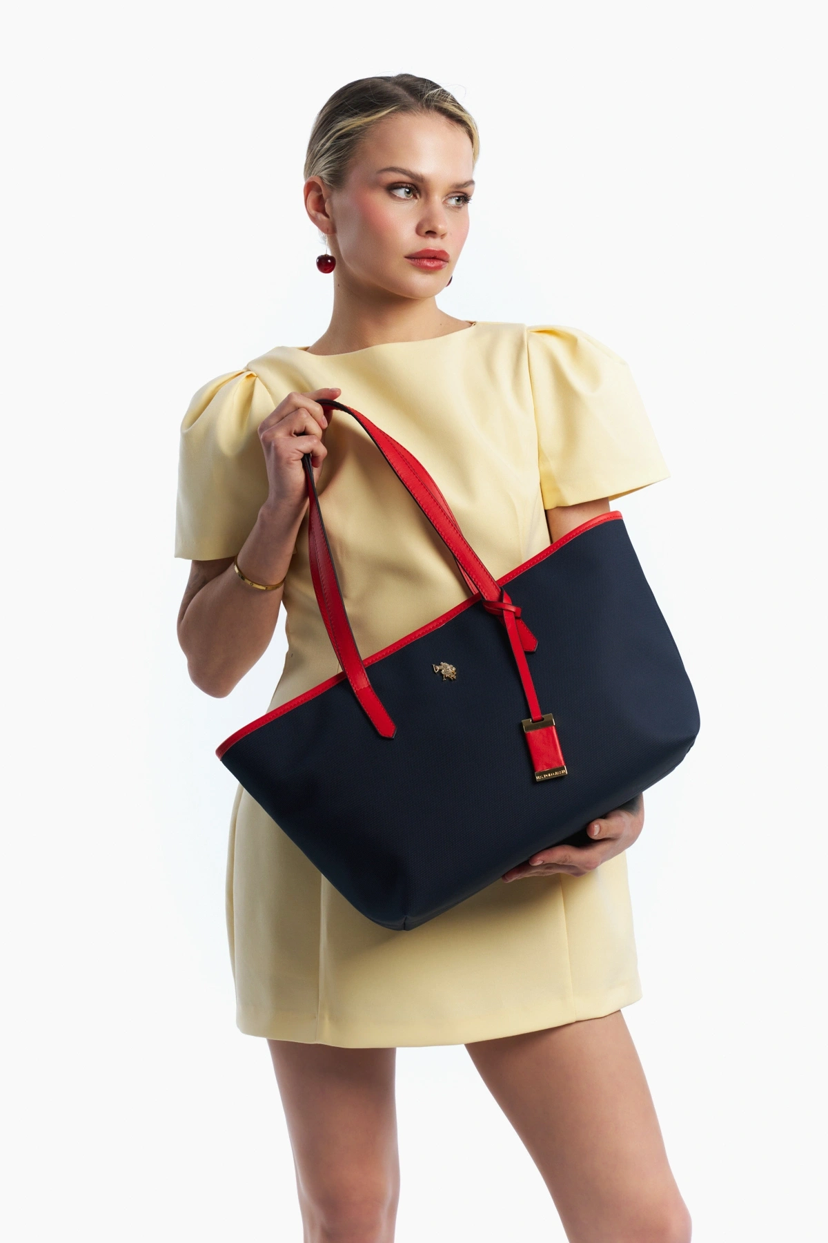 U.S. Polo Assn. Lacıvert-A.Kırmızı Kadın Omuz Çantası