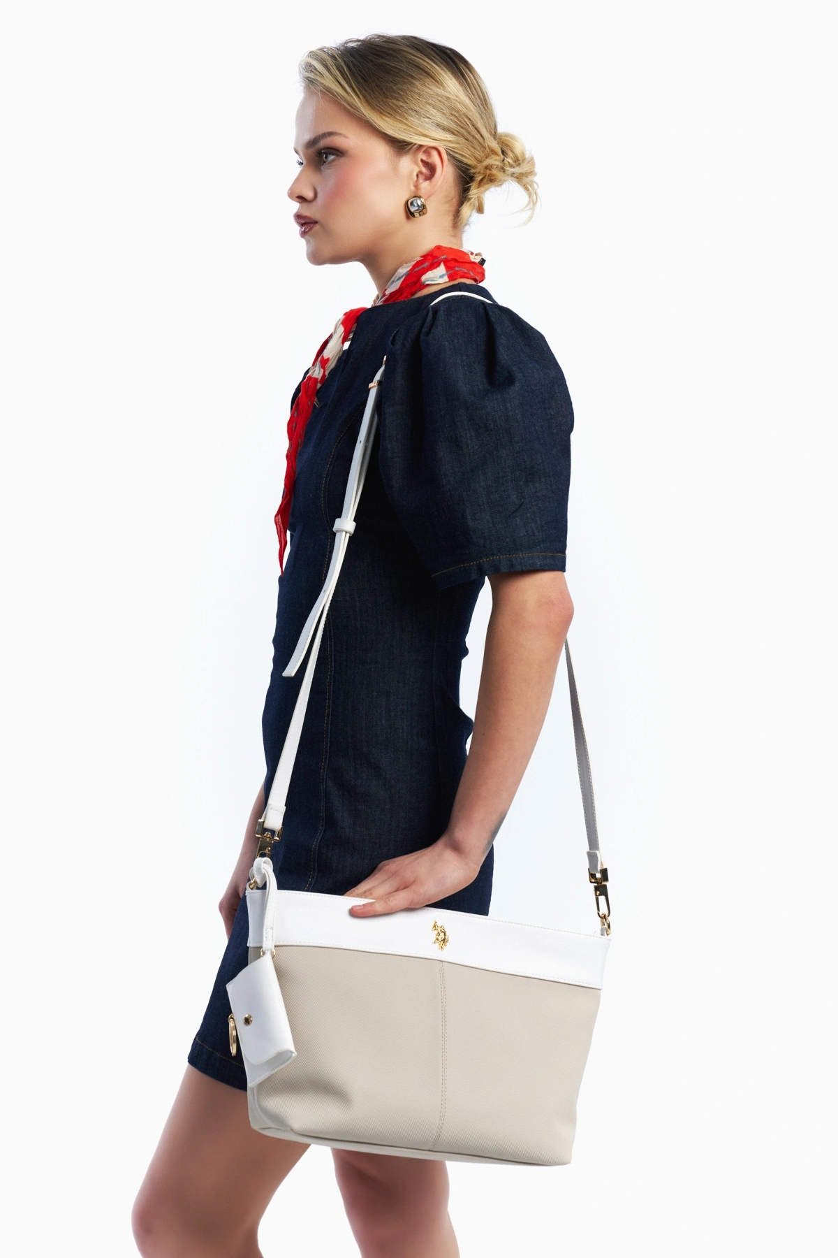 U.S. Polo Assn. Tas-Beyaz Kadın Omuz Çantası