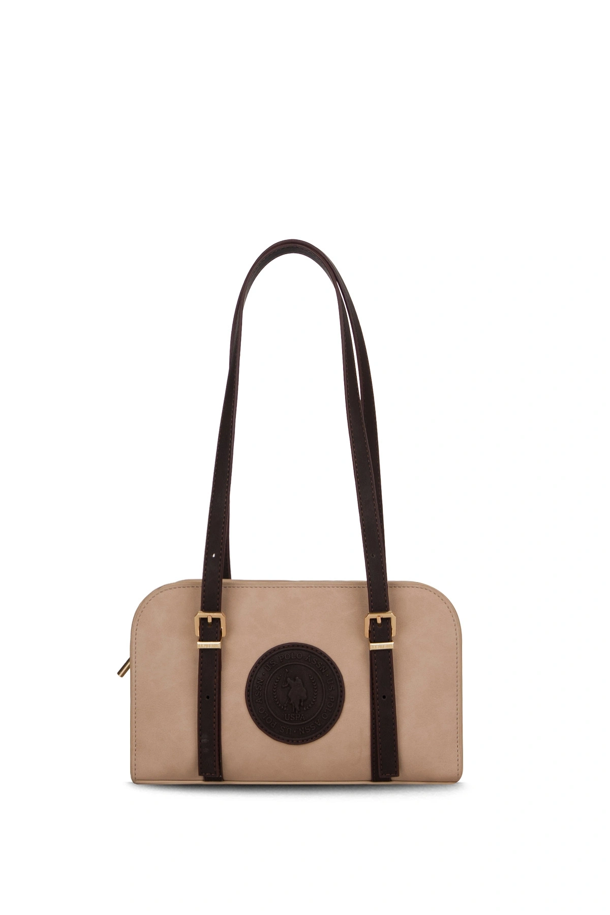 U.S. Polo Assn. Bej-Kahve Kadın Omuz Çantası