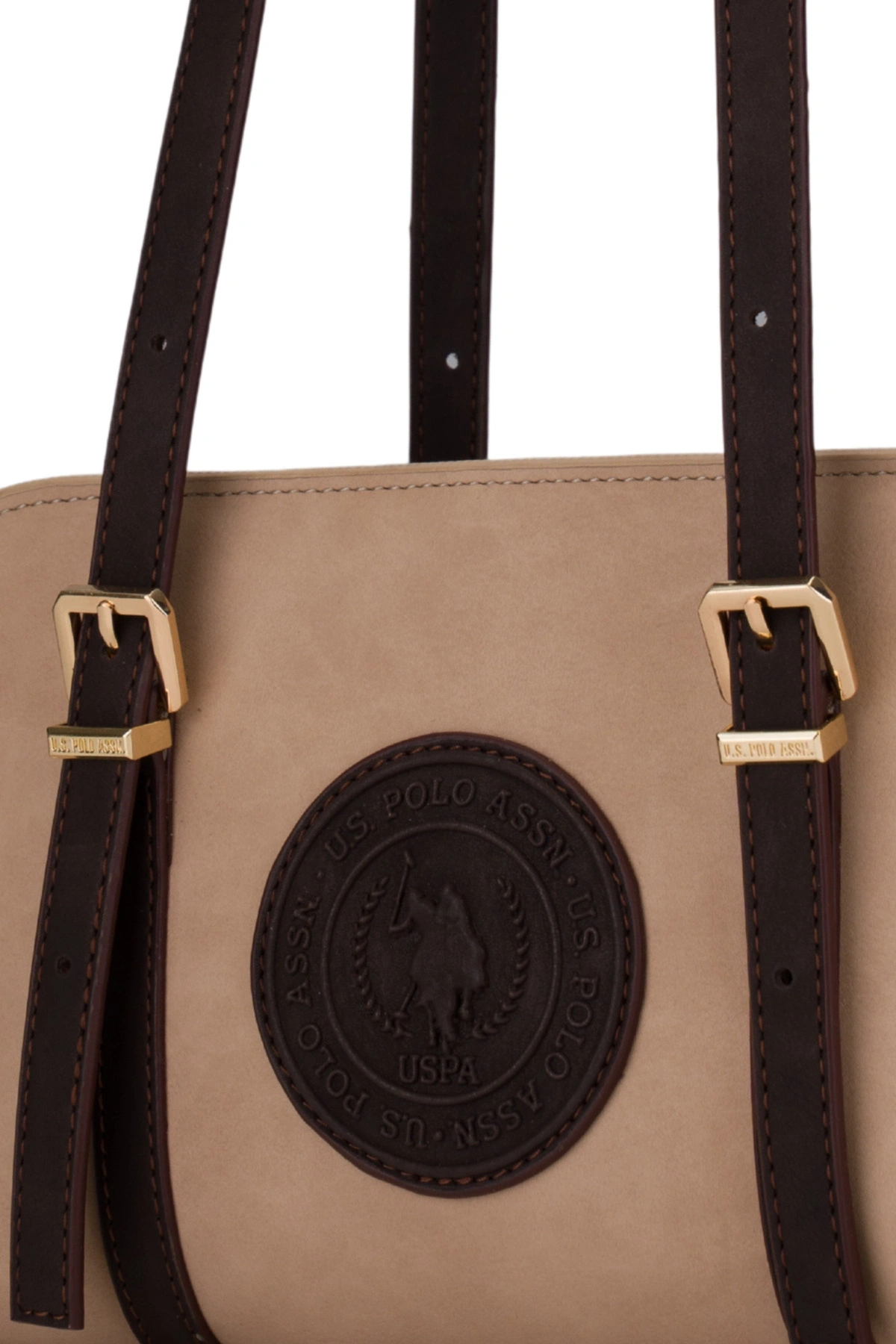 U.S. Polo Assn. Bej-Kahve Kadın Omuz Çantası