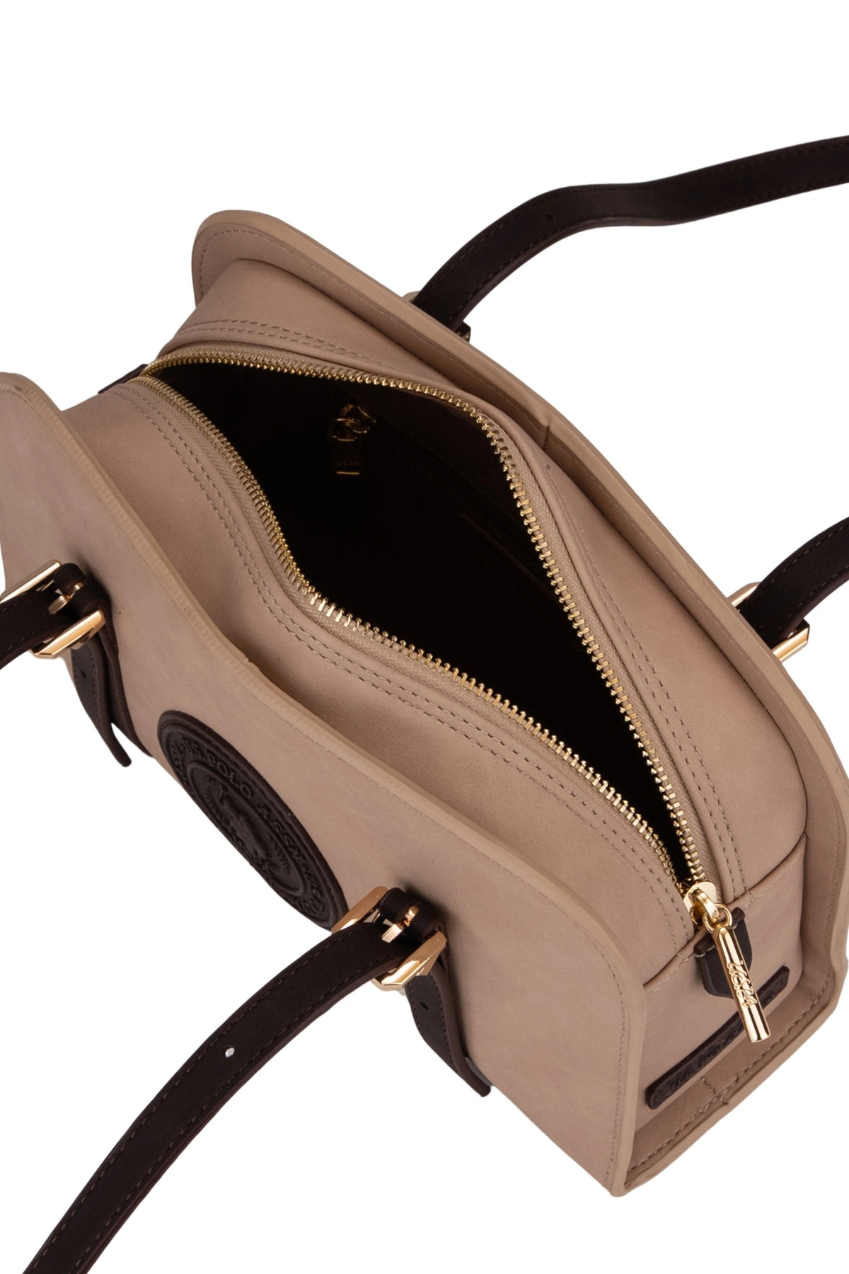 U.S. Polo Assn. Bej-Kahve Kadın Omuz Çantası