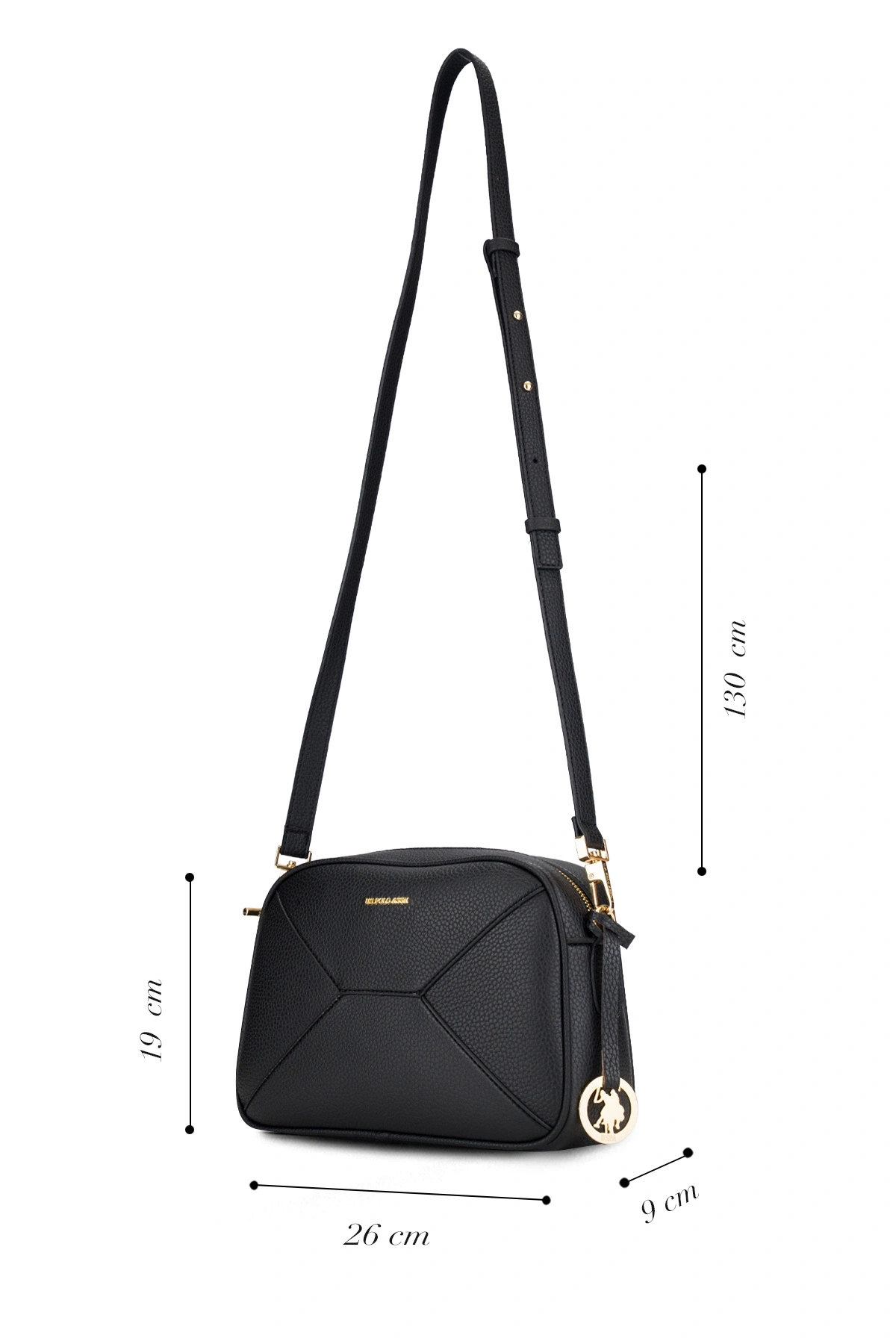 U.S. Polo Assn. Sıyah Kadın Postacı Çantası