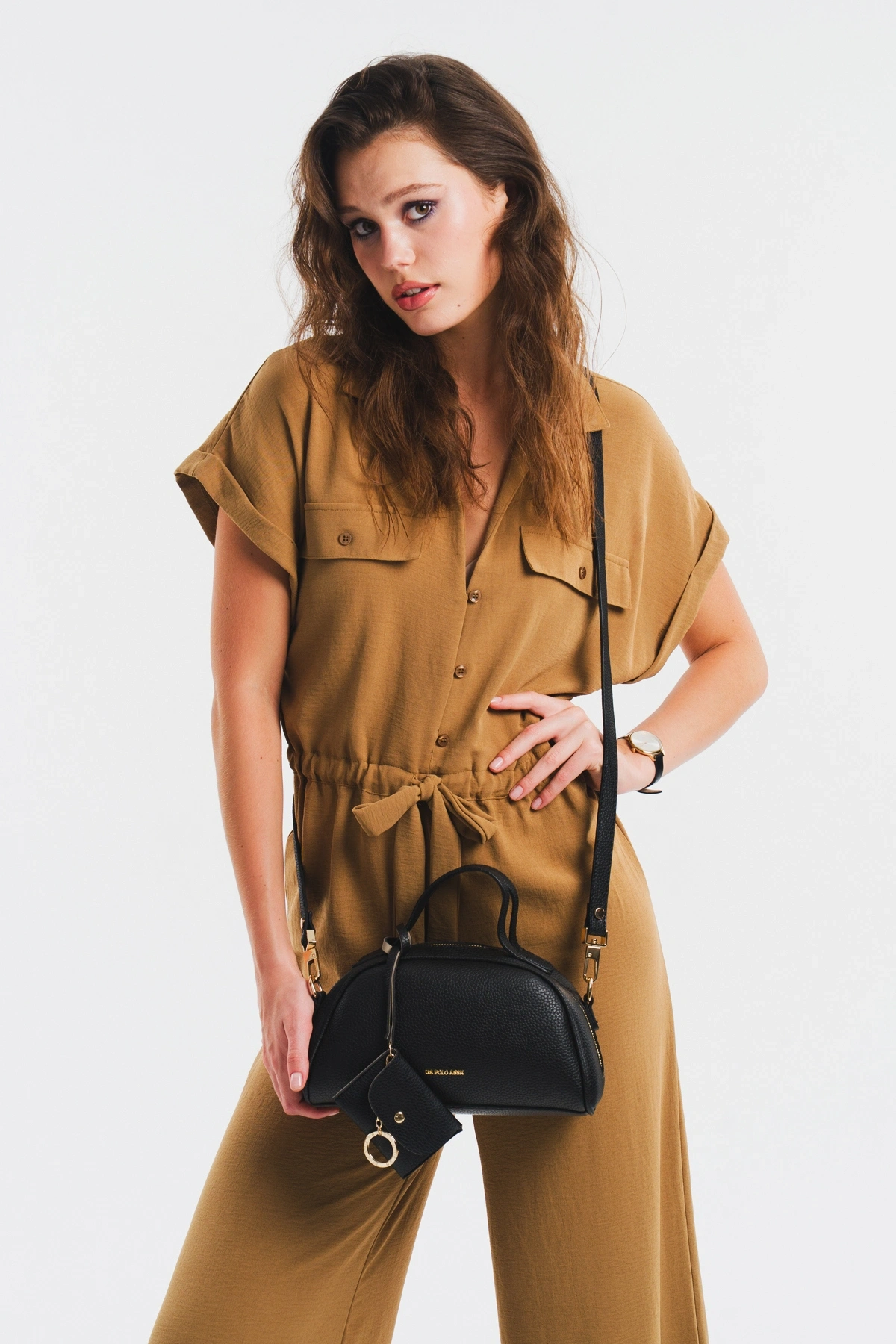 U.S. Polo Assn. Sıyah Kadın Postacı Çantası