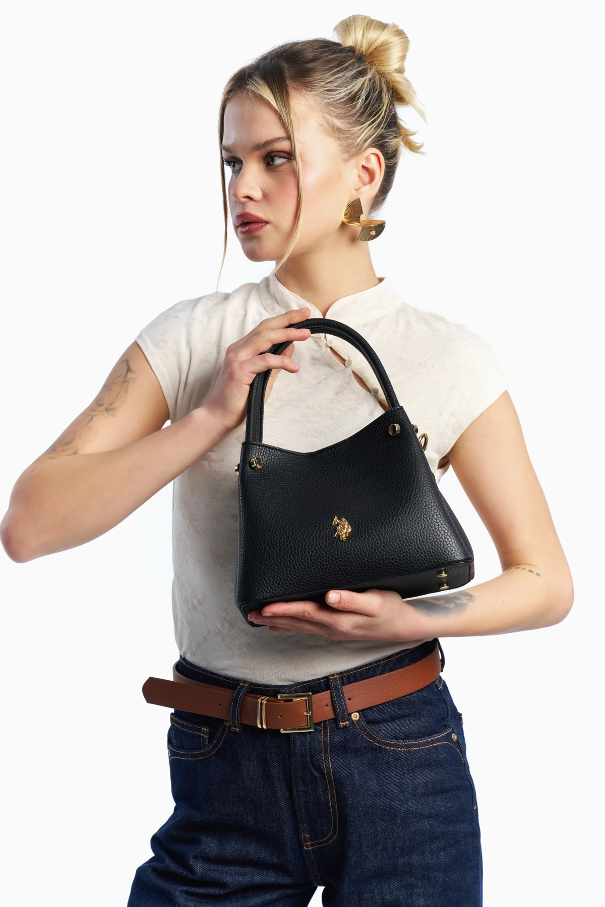 U.S. Polo Assn. Sıyah Kadın Omuz Çantası