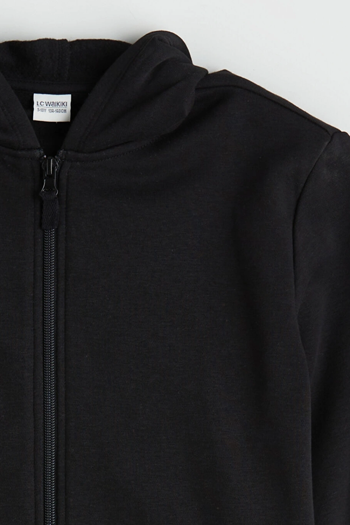 LCW Kids Siyah Uzun Kollu Kız Çocuk Fermuarlı Sweatshirt