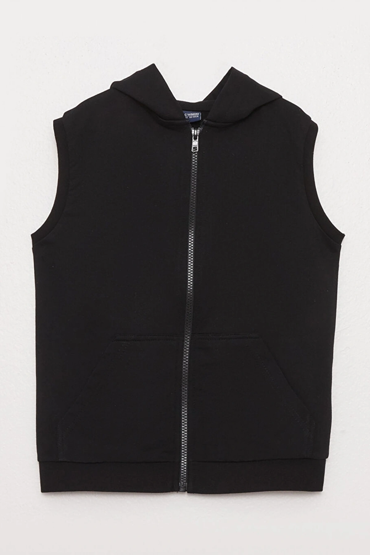 Kapüşonlu Basic Erkek Çocuk Fermuarlı Yelek