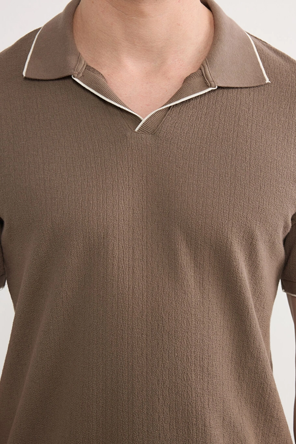 LCWAIKIKI Classic Kahverengi Polo Yaka Erkek Tişört