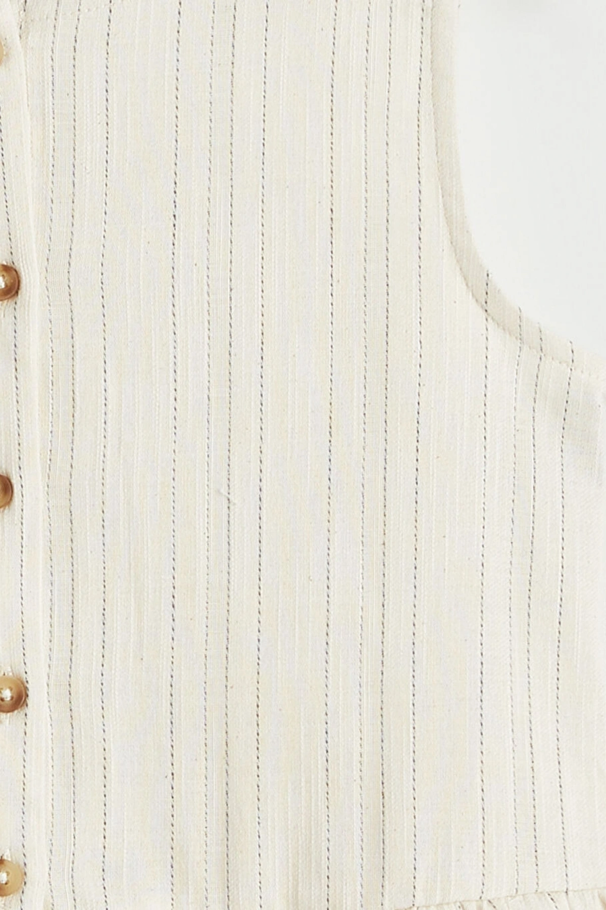 LCW Kids Ekru Bisiklet Yaka Fırfır Detaylı Kız Çocuk Gömlek