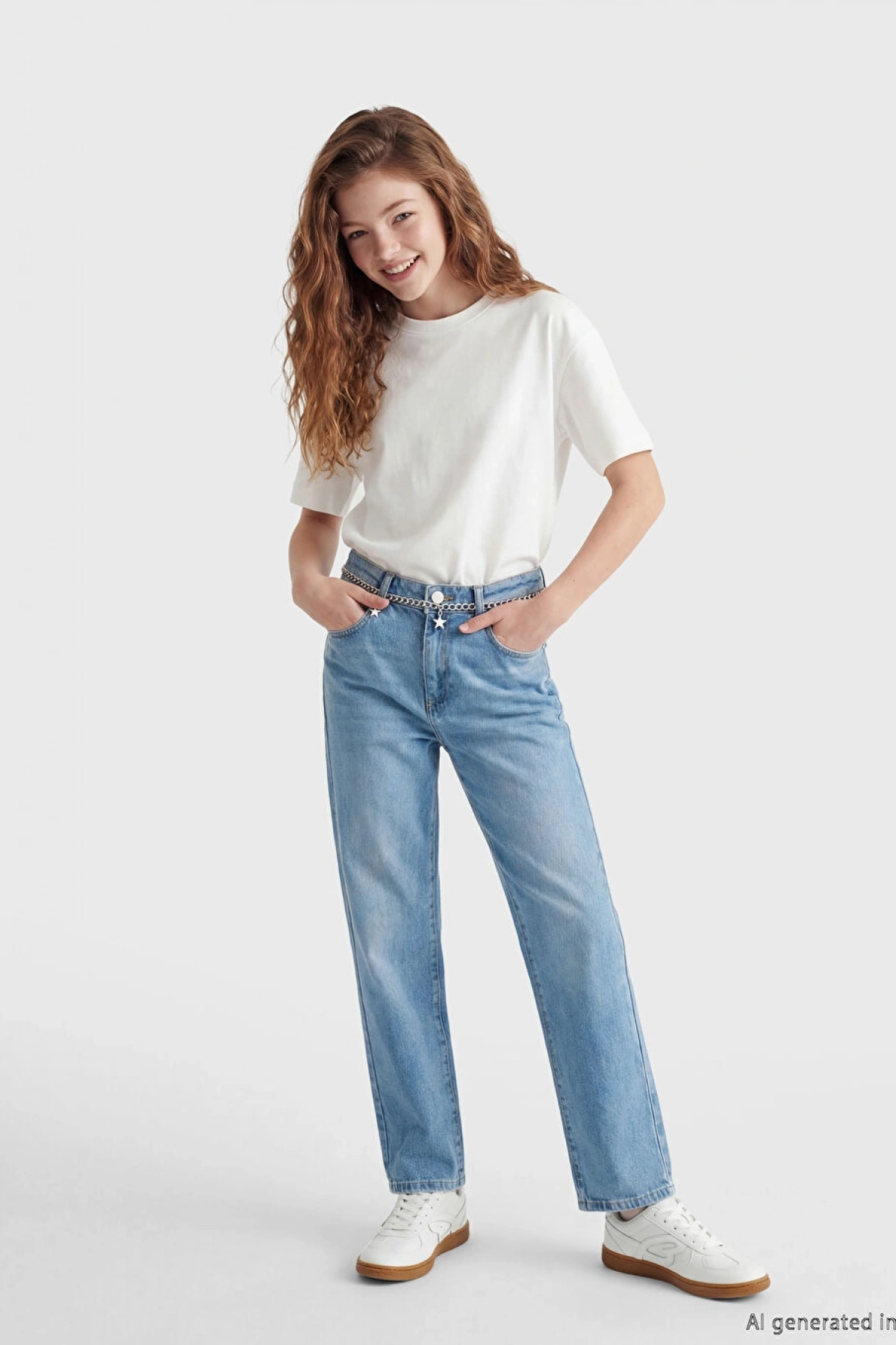 LC Waikiki İndigo Straight Fit Kız Çocuk Jean Pantolon