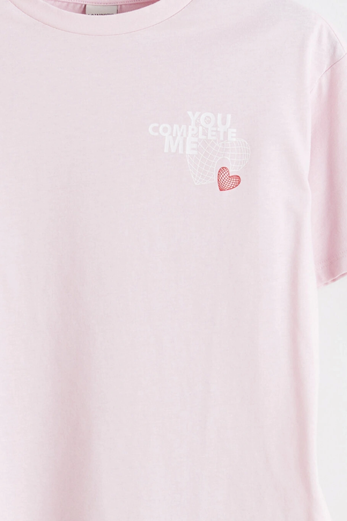 LCW Kids Pembe Baskılı Kız Çocuk Tişört