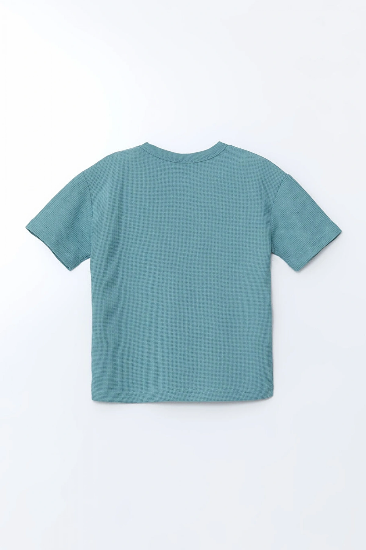 LCW Kids Yeşil Bisiklet Yaka Dokulu Erkek Çocuk Tişört Ve Şort