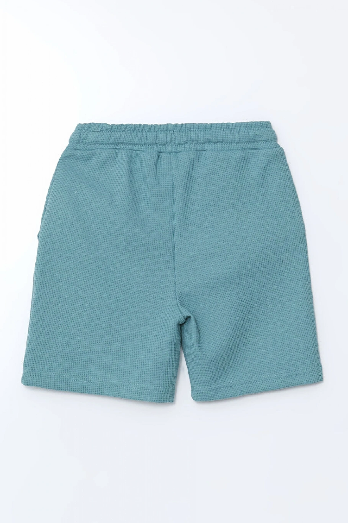 LCW Kids Yeşil Bisiklet Yaka Dokulu Erkek Çocuk Tişört Ve Şort