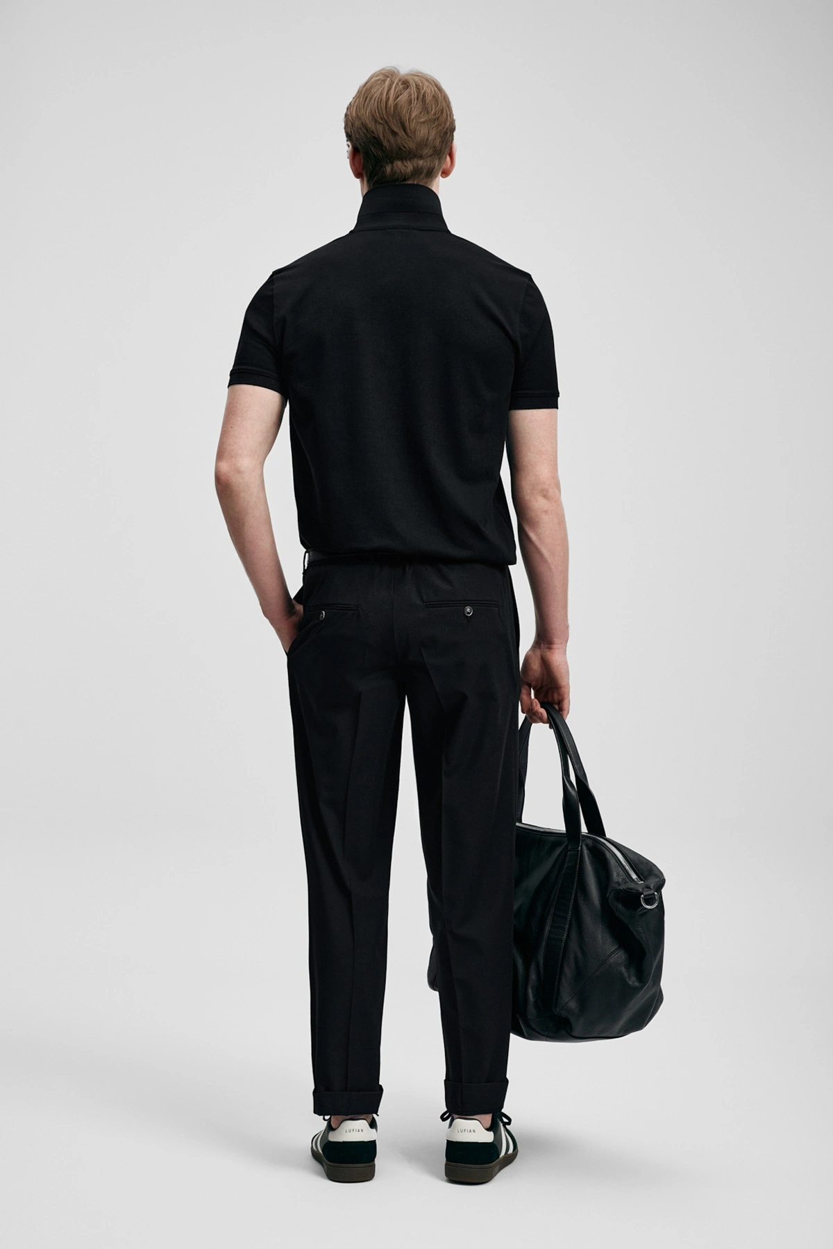 Lufian Carter Smart Erkek Polo Tişört Siyah