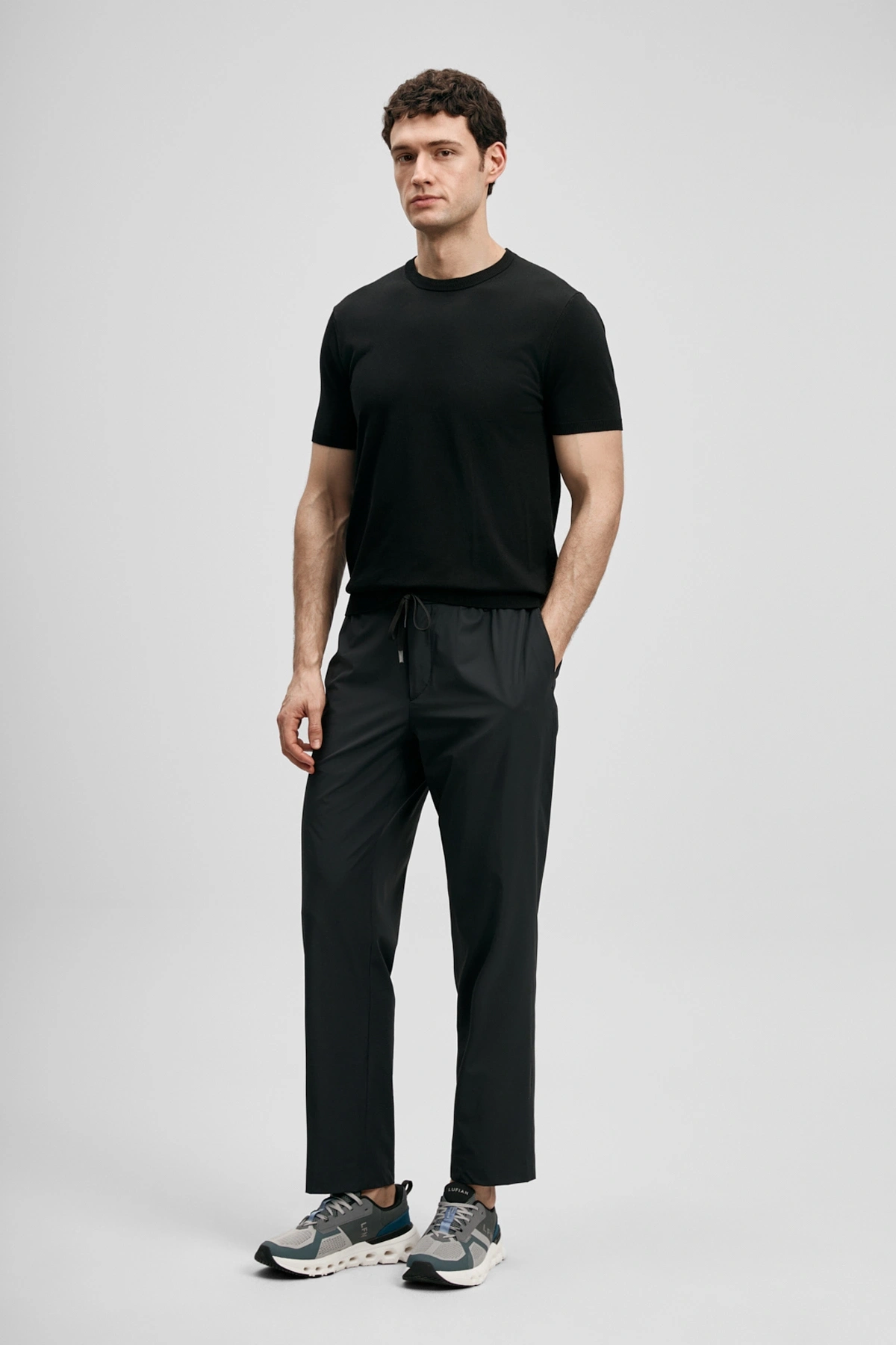 Lufian Tıno Erkek Modal Karışımlı Kazak Siyah