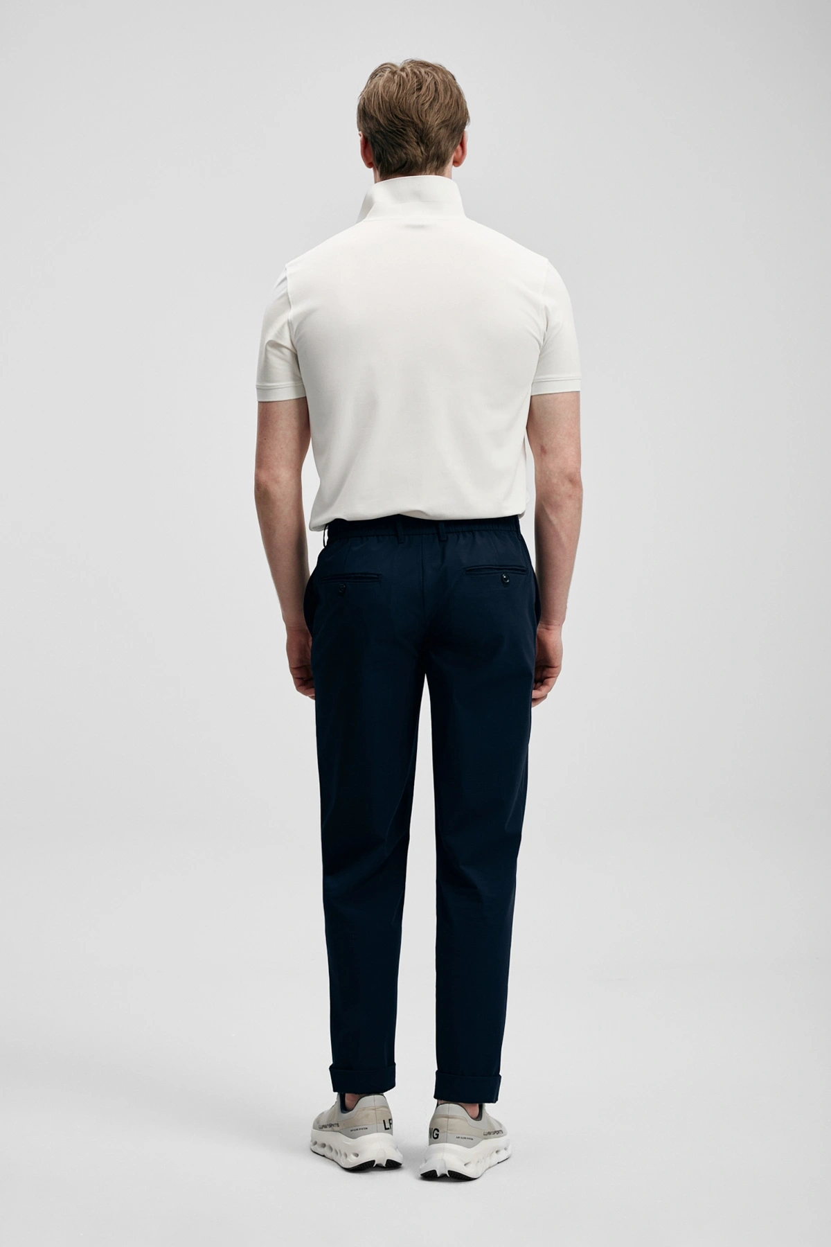 Lufian Carter Smart Erkek Polo Tişört Kırık Beyaz