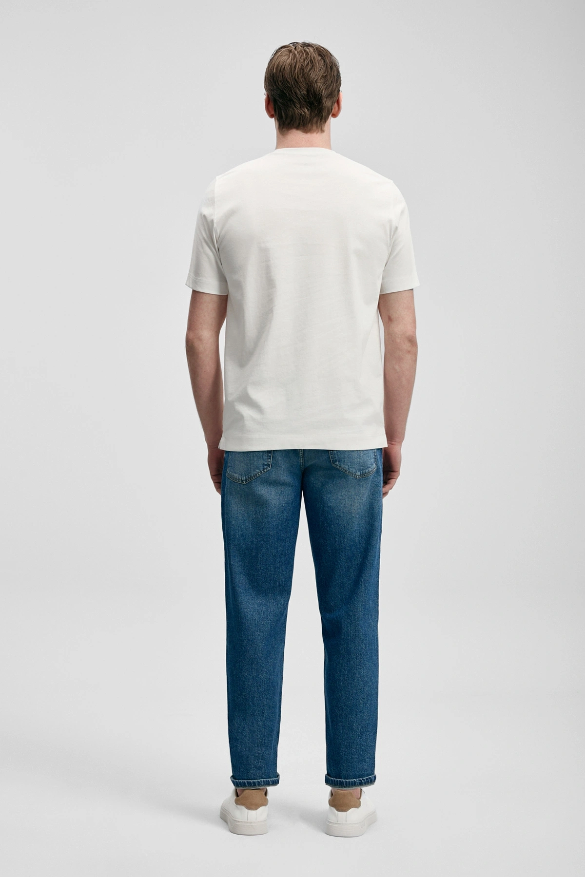 Lufian Marcus Modern Grafik T- Shirt Kırık Beyaz