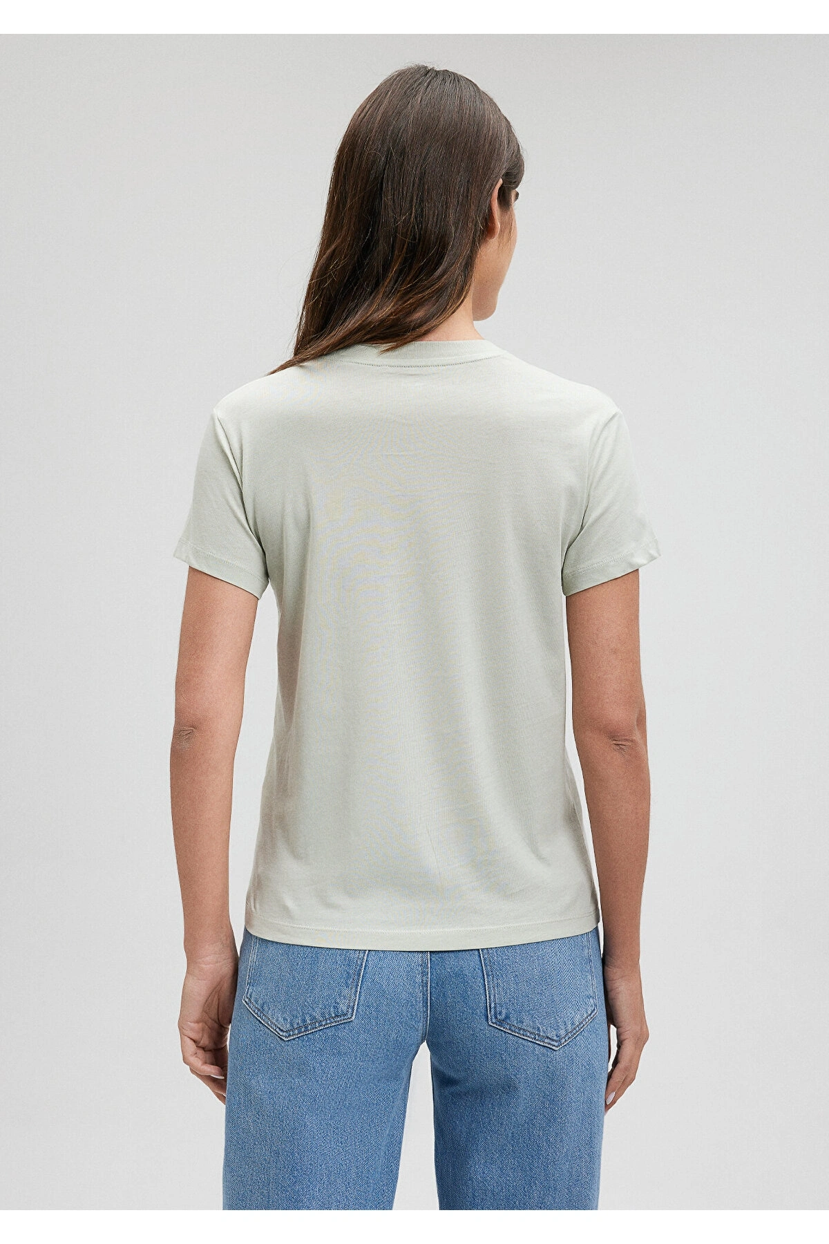 Mavi Bisiklet Baskılı Yeşil Tişört Slim Fit / Dar Kesim