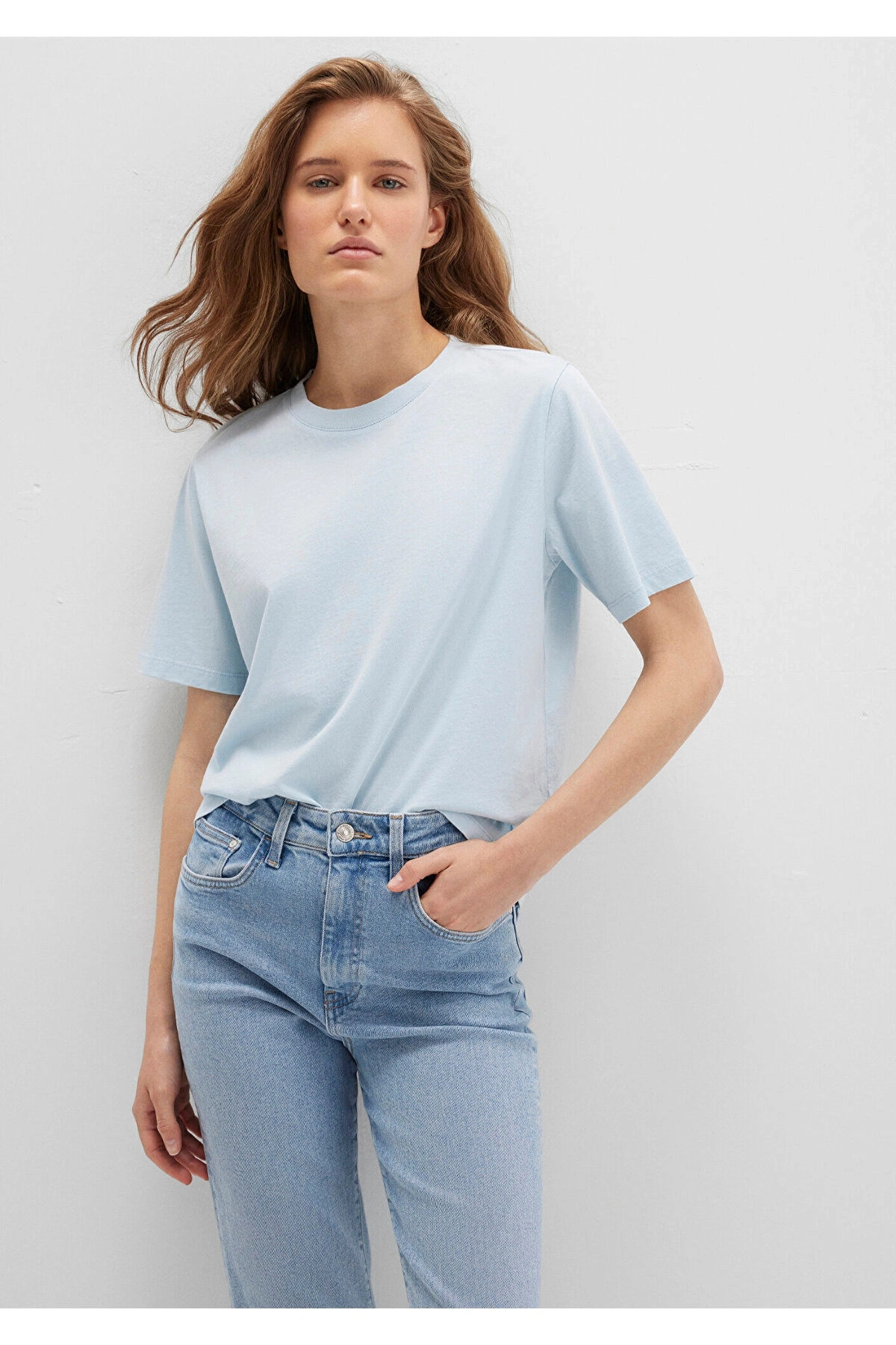 Mavi Bisiklet Yaka Basic Tişört Regular Fit / Normal Kesim