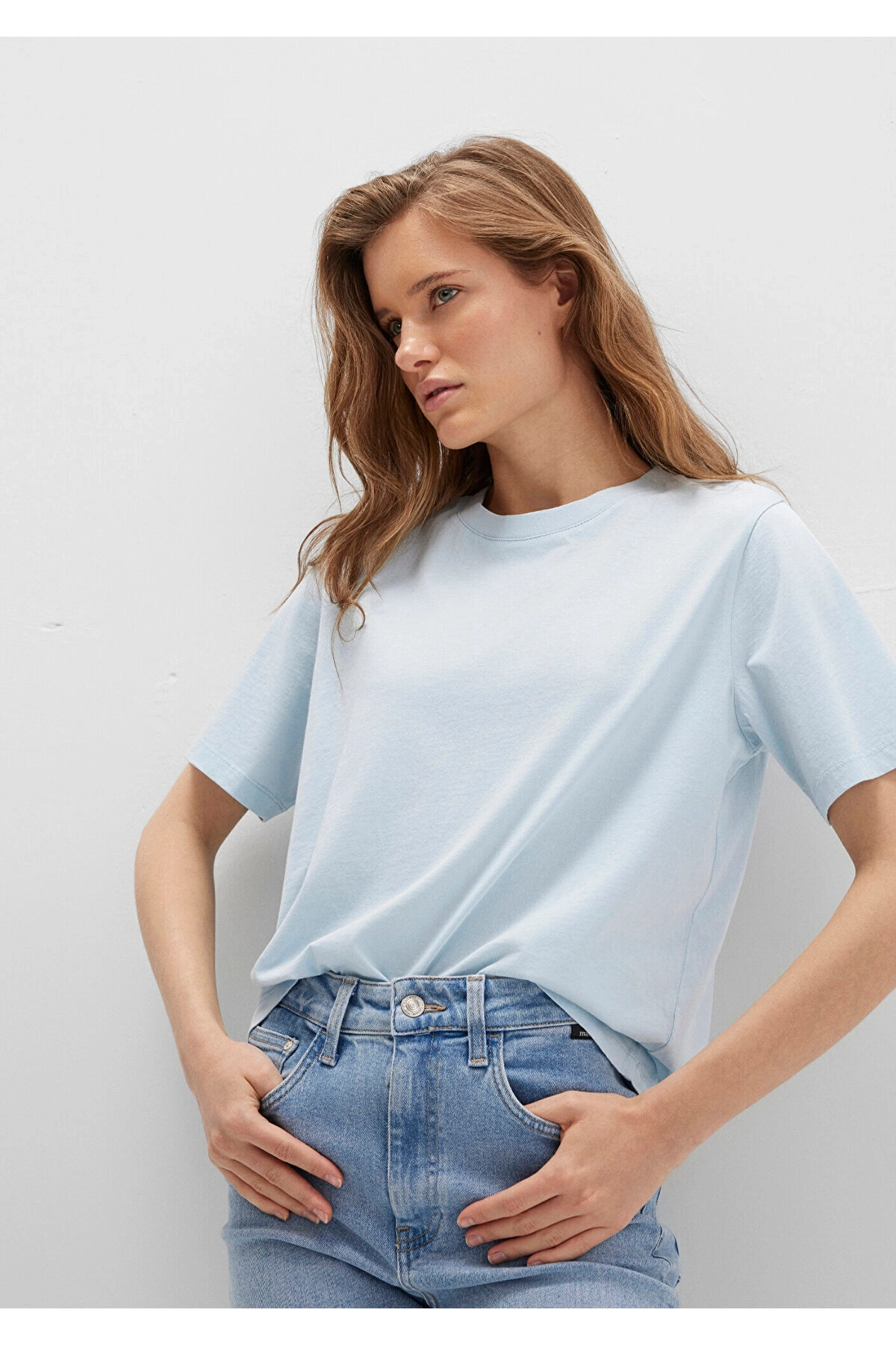 Mavi Bisiklet Yaka Basic Tişört Regular Fit / Normal Kesim