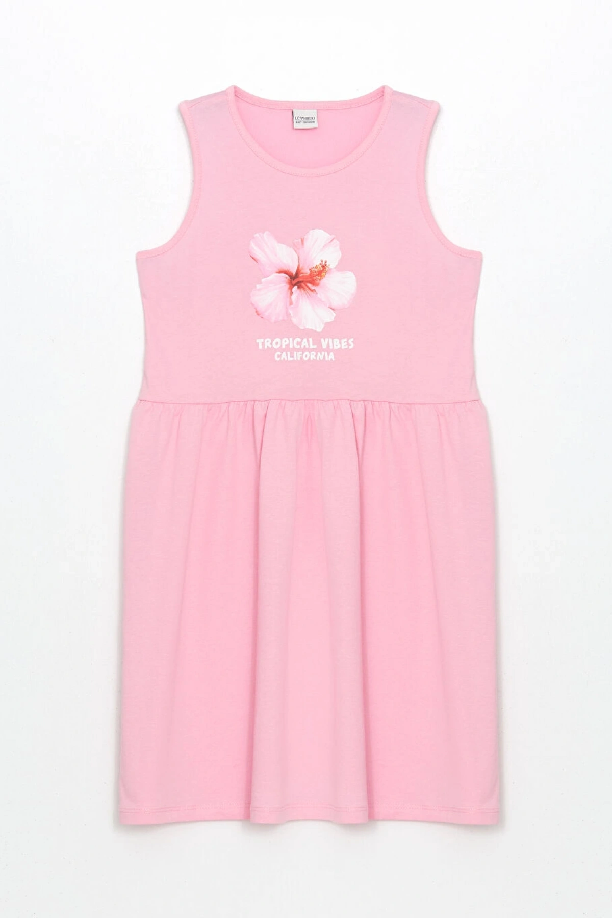 LCW Kids Bisiklet Yaka Kız Çocuk Elbise