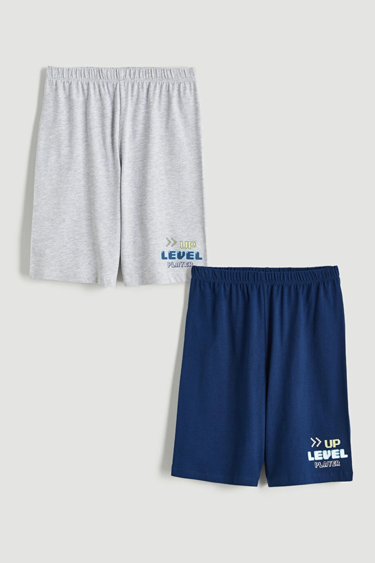 LCW Kids Lacivert Baskılı Erkek Çocuk Pijama Şort 2li