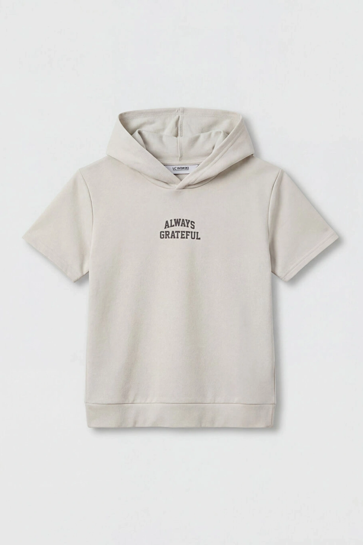 LCW Kids Bej Slogan Baskılı Erkek Çocuk Tişört Ve Şort