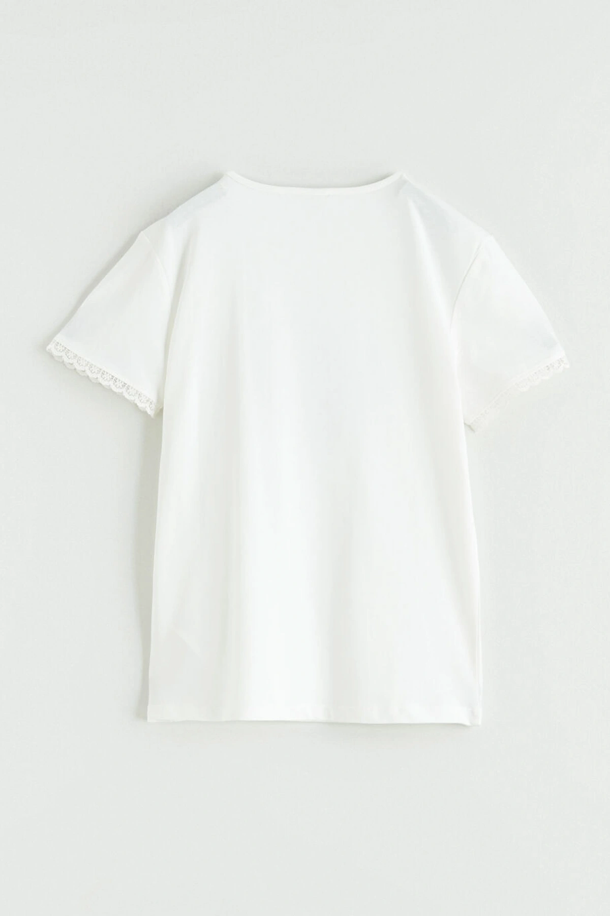 LCW Kids Ekru Baskılı Kız Çocuk Tişört