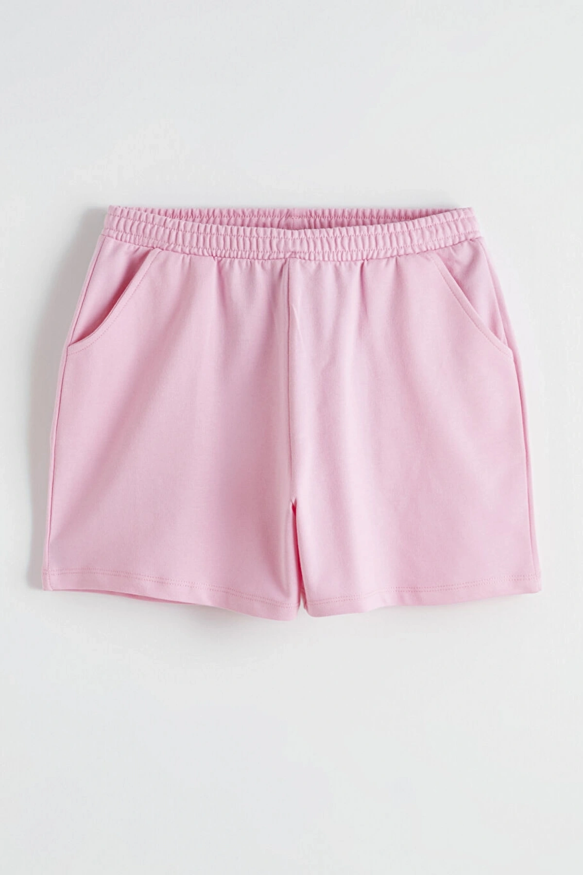 LCW Kids Pembe Beli Lastikli Kız Çocuk Şort