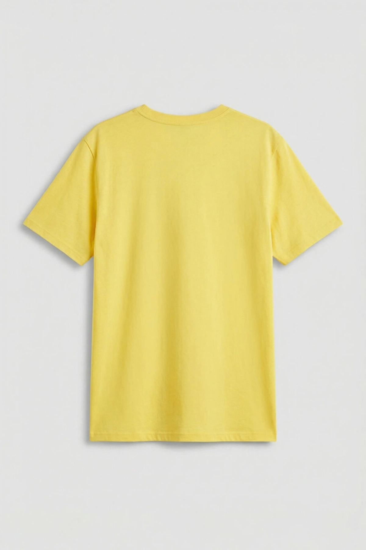 LCW Kids Sarı Bisiklet Yaka Baskılı Erkek Çocuk Tişört