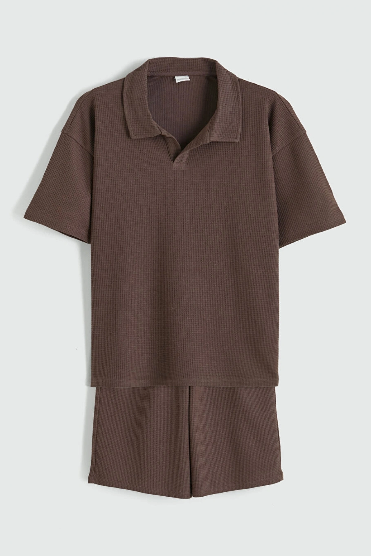 W Kids Kahverengi Polo Yaka Erkek Çocuk Tişört Ve Şort