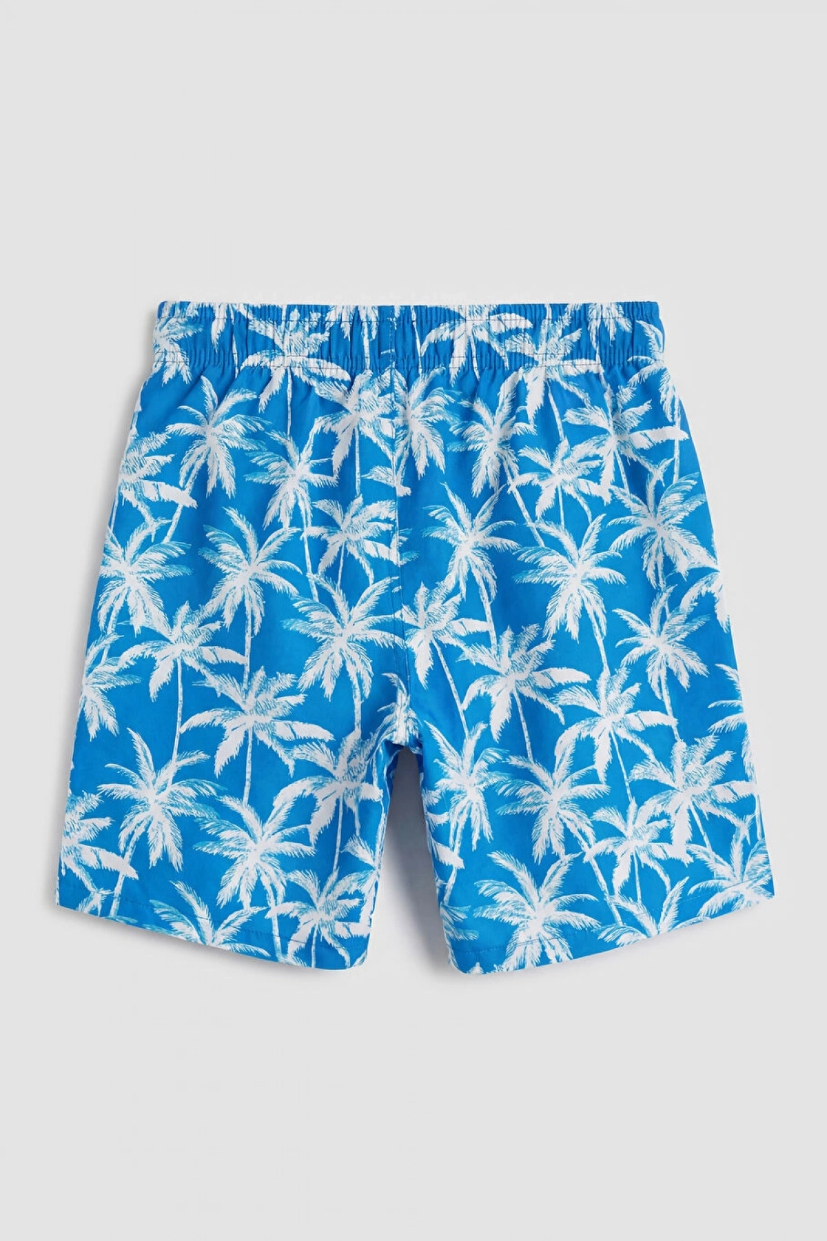 CW Kids Mavi Palmiye Desenli Erkek Çocuk Deniz Şortu