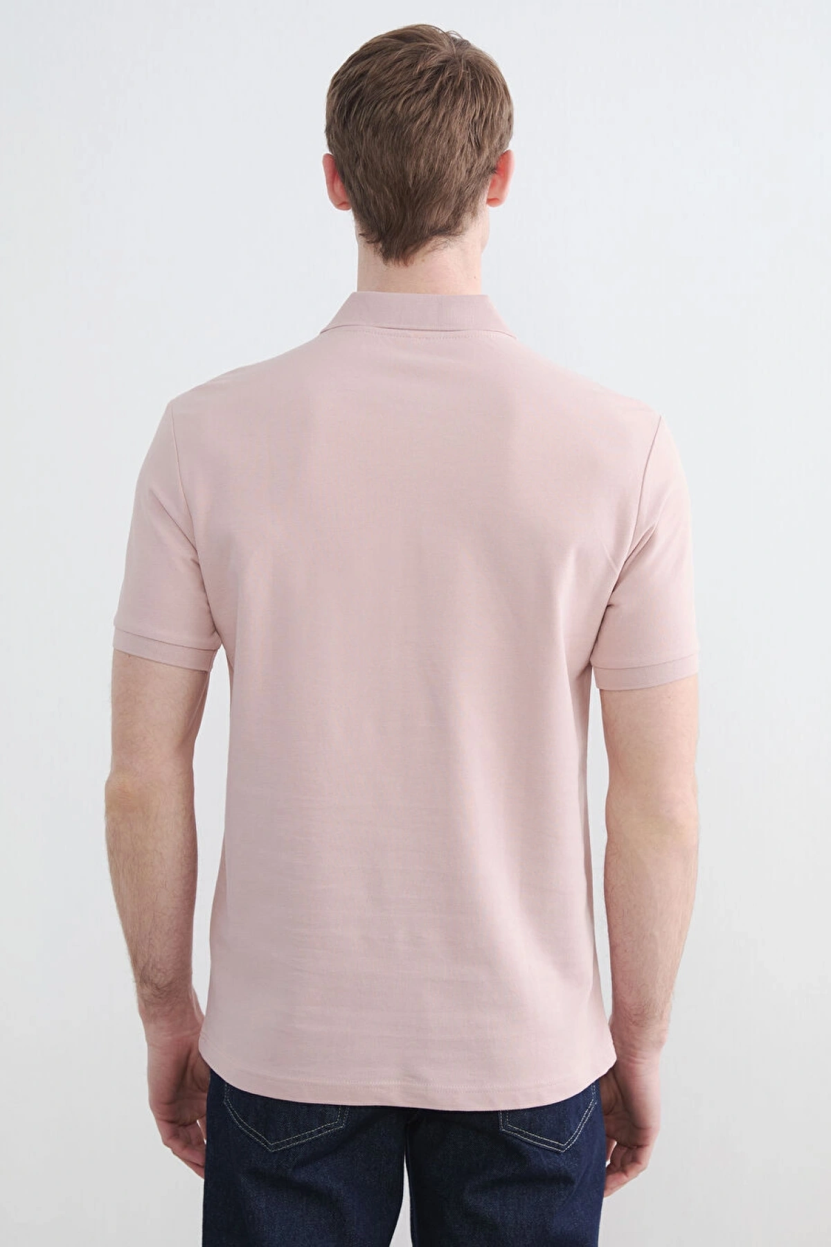 LCWAIKIKI Classic Pembe Polo Yaka Pike Erkek Tişört