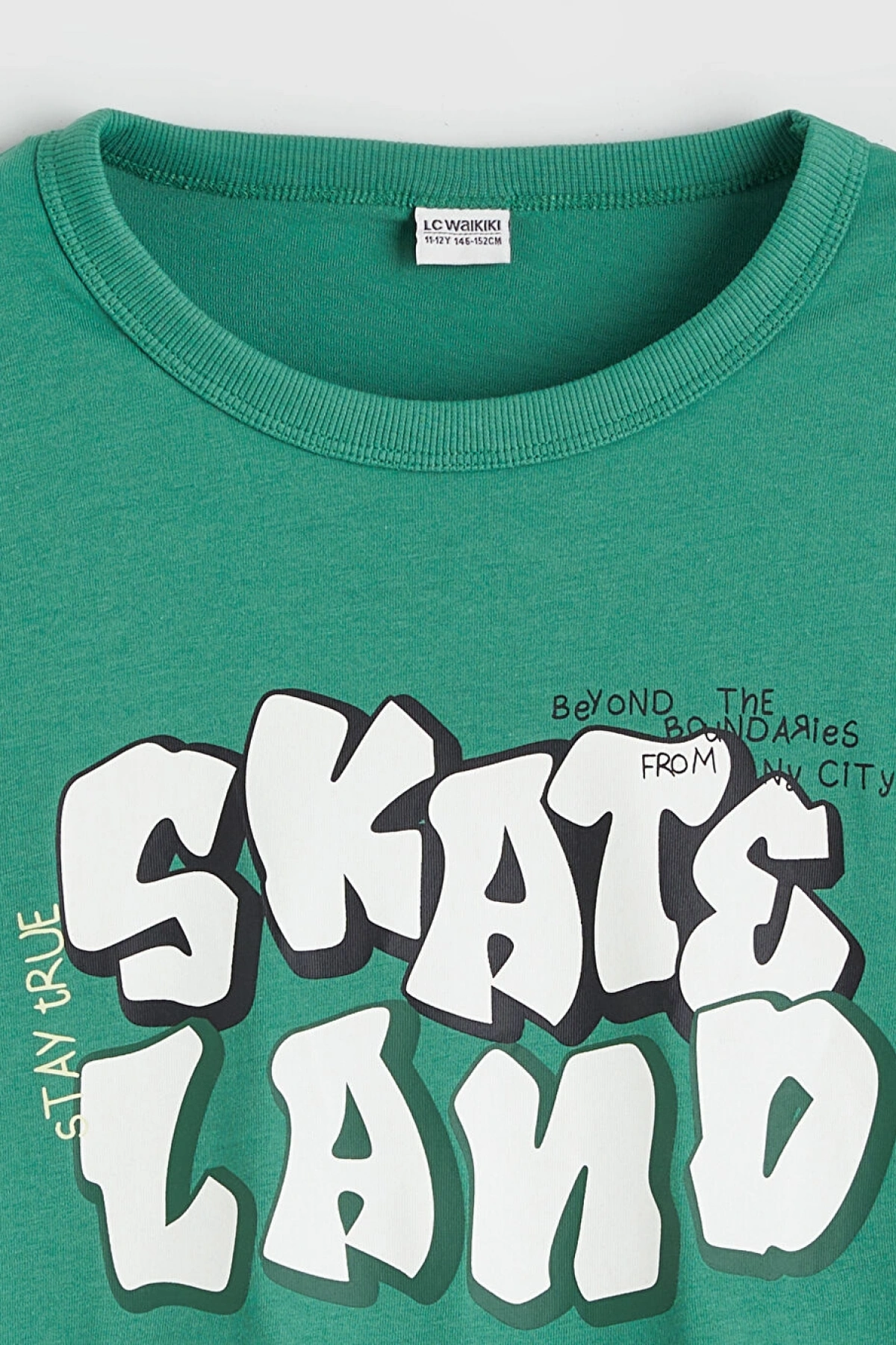 LCW Kids Yeşil Baskılı Erkek Çocuk Tişört