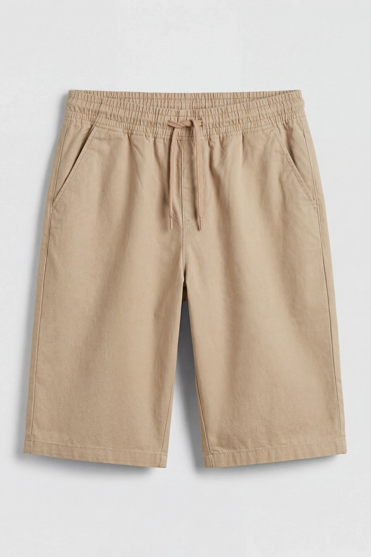 LCW Kids Bej Beli Lastikli Erkek Çocuk Gabardin Şort