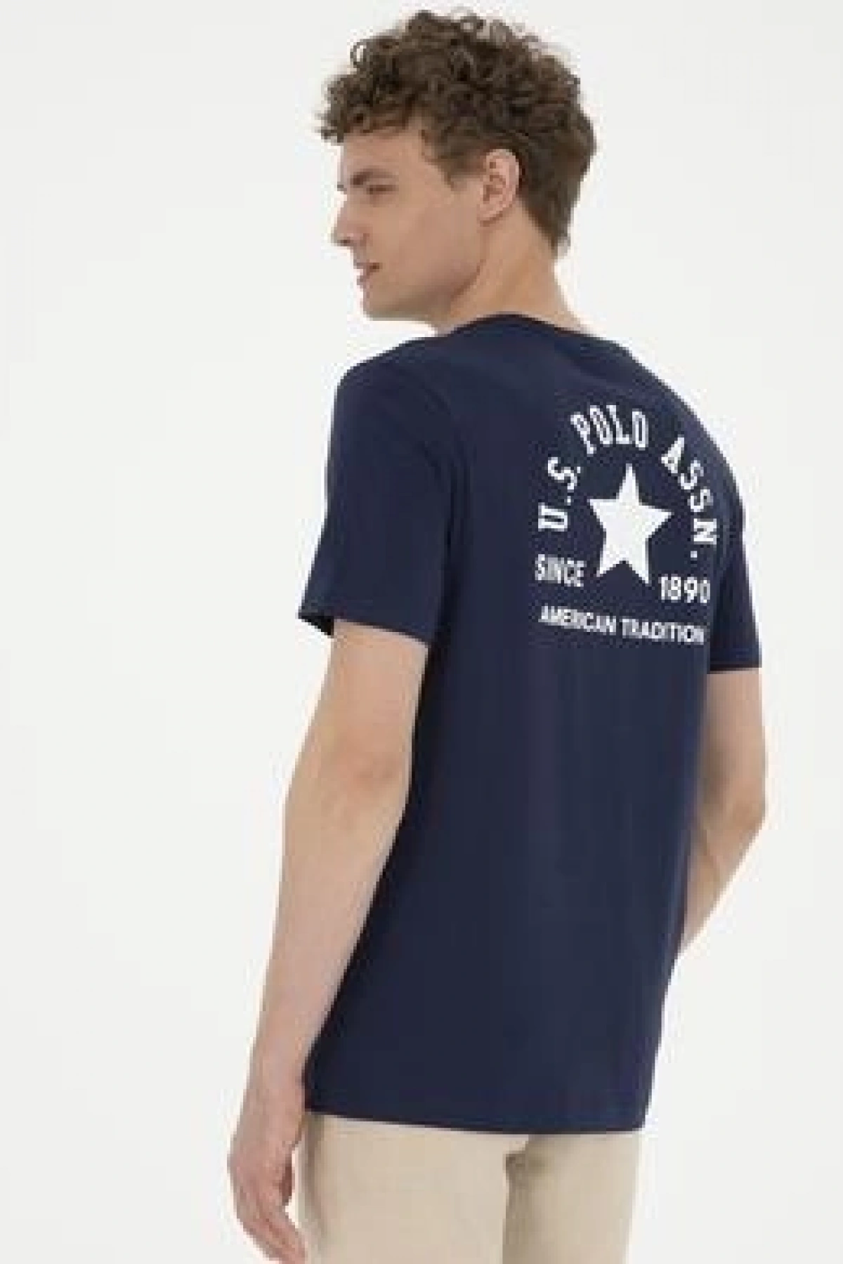 U.S.POLO Erkek Regular Fit Bisiklet Yaka Lacivert Tişört