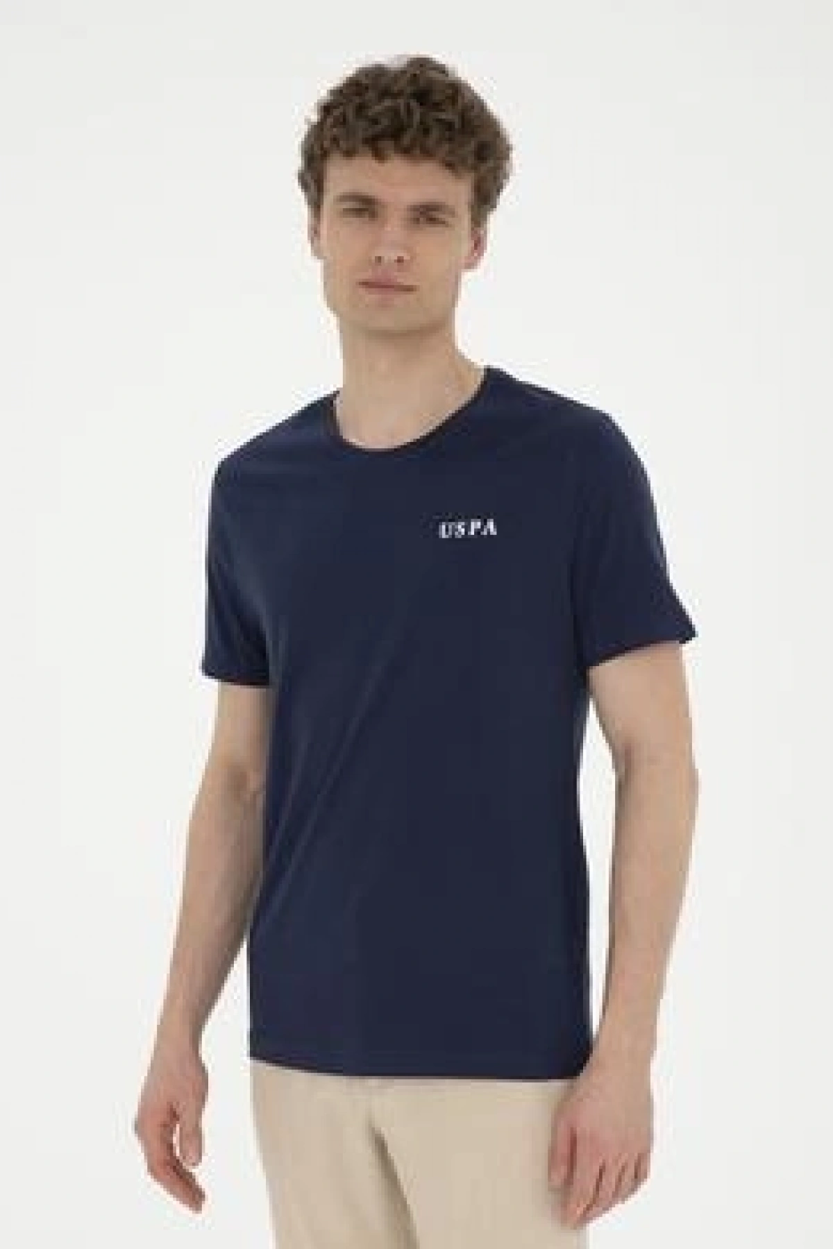 U.S.POLO Erkek Regular Fit Bisiklet Yaka Lacivert Tişört