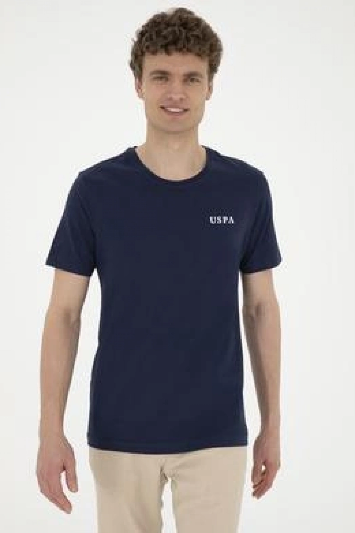 U.S.POLO Erkek Regular Fit Bisiklet Yaka Lacivert Tişört