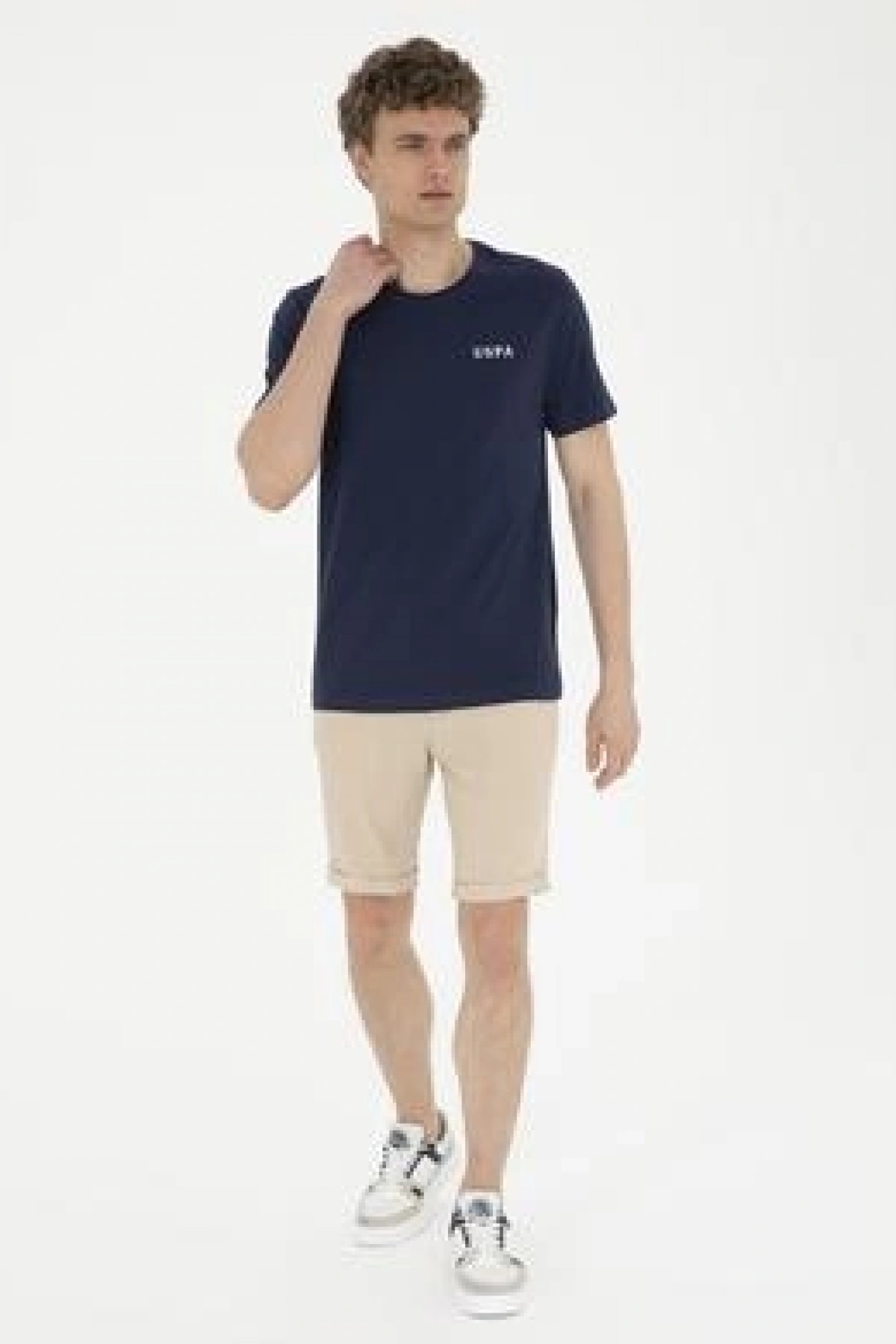 U.S.POLO Erkek Regular Fit Bisiklet Yaka Lacivert Tişört